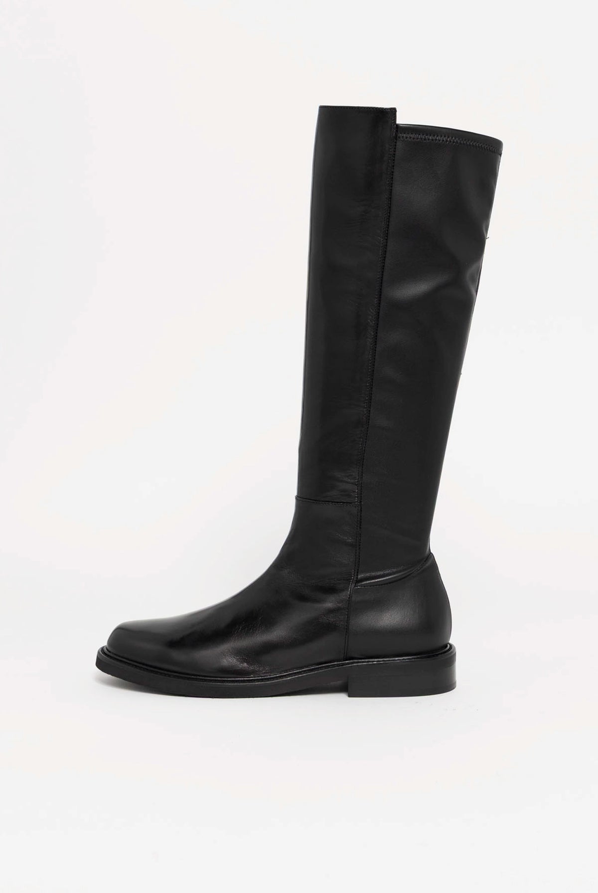 swatch_Black Leather mara bini tall leather riding boot