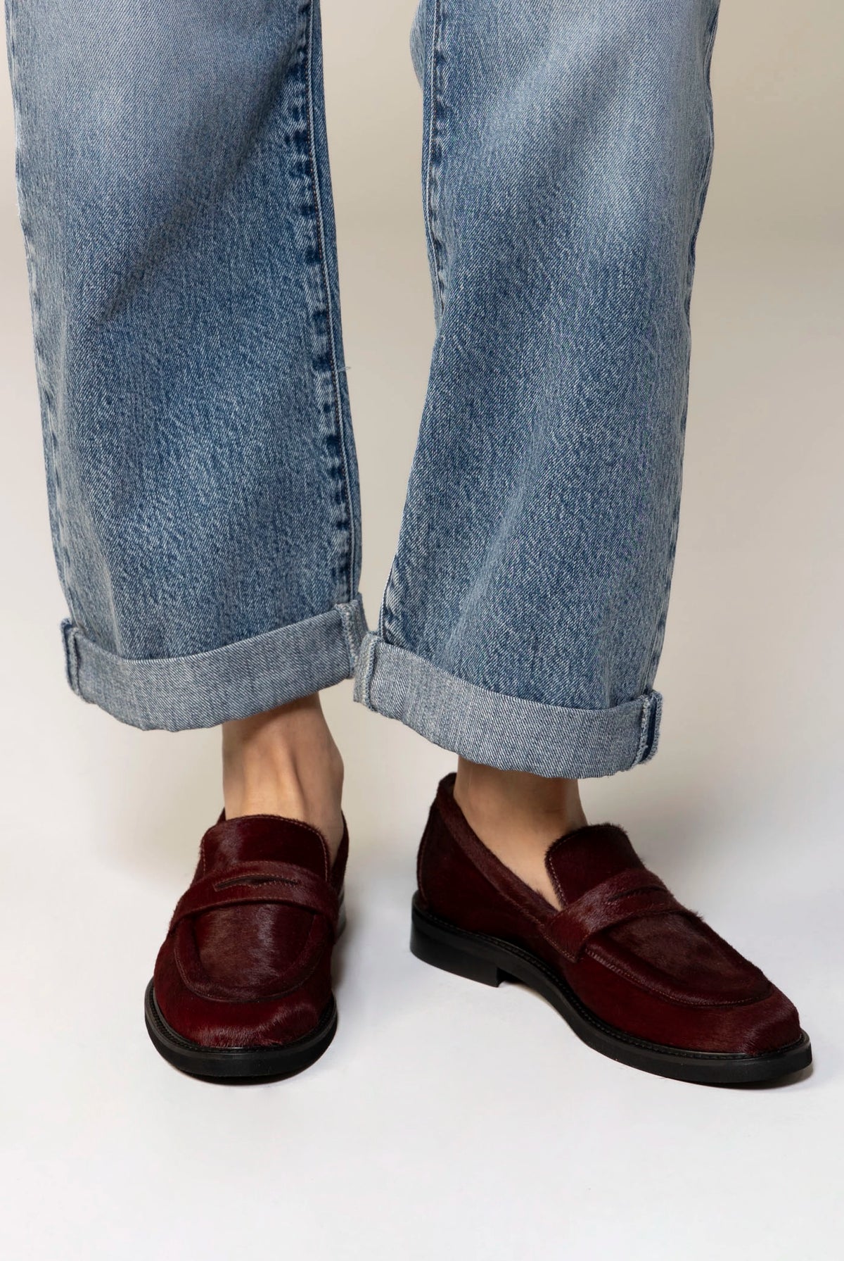 swatch_Bordo Haircalf l'idea haircalf penny loafer