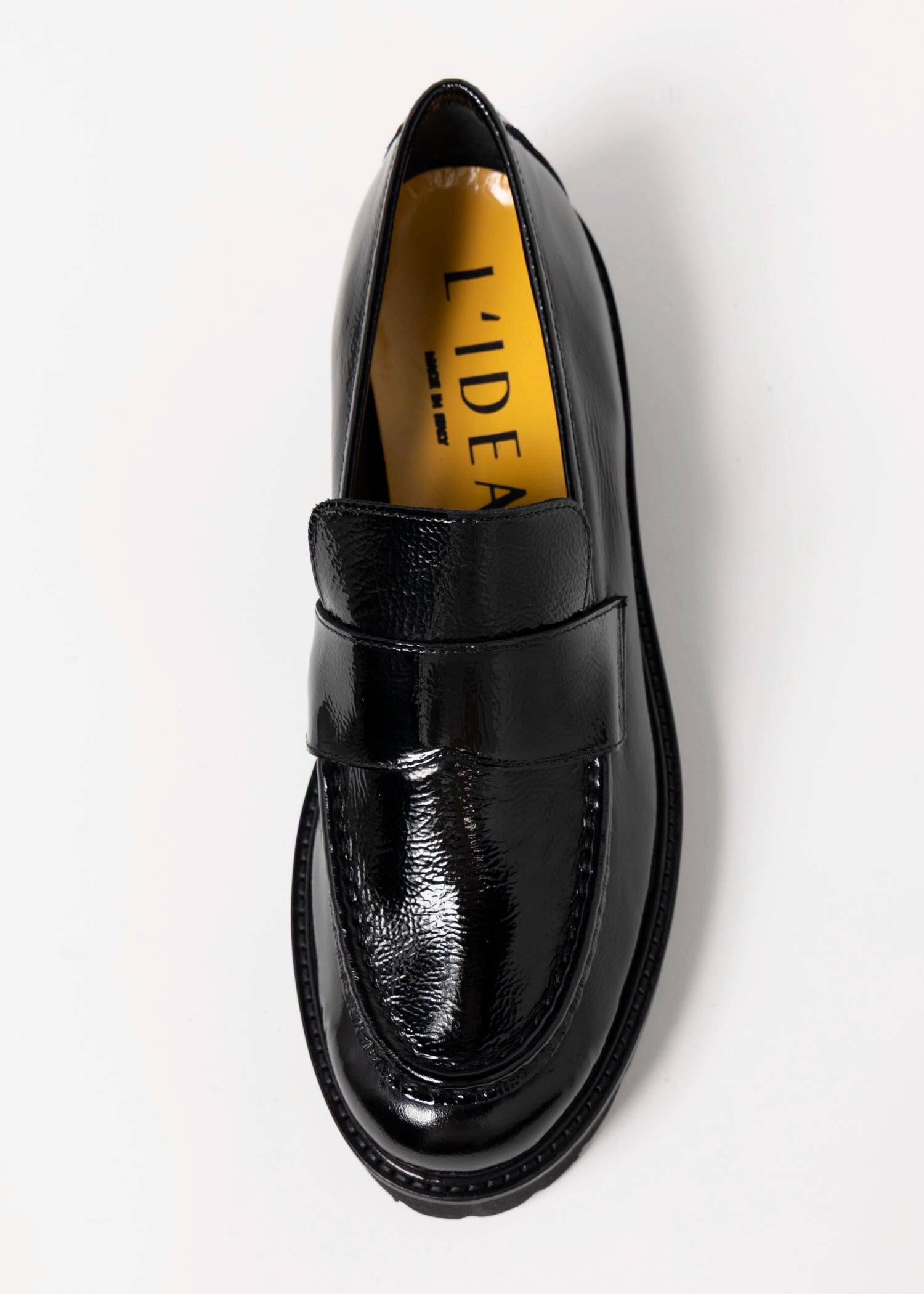 swatch_Black Patent l'idea lug sole loafer