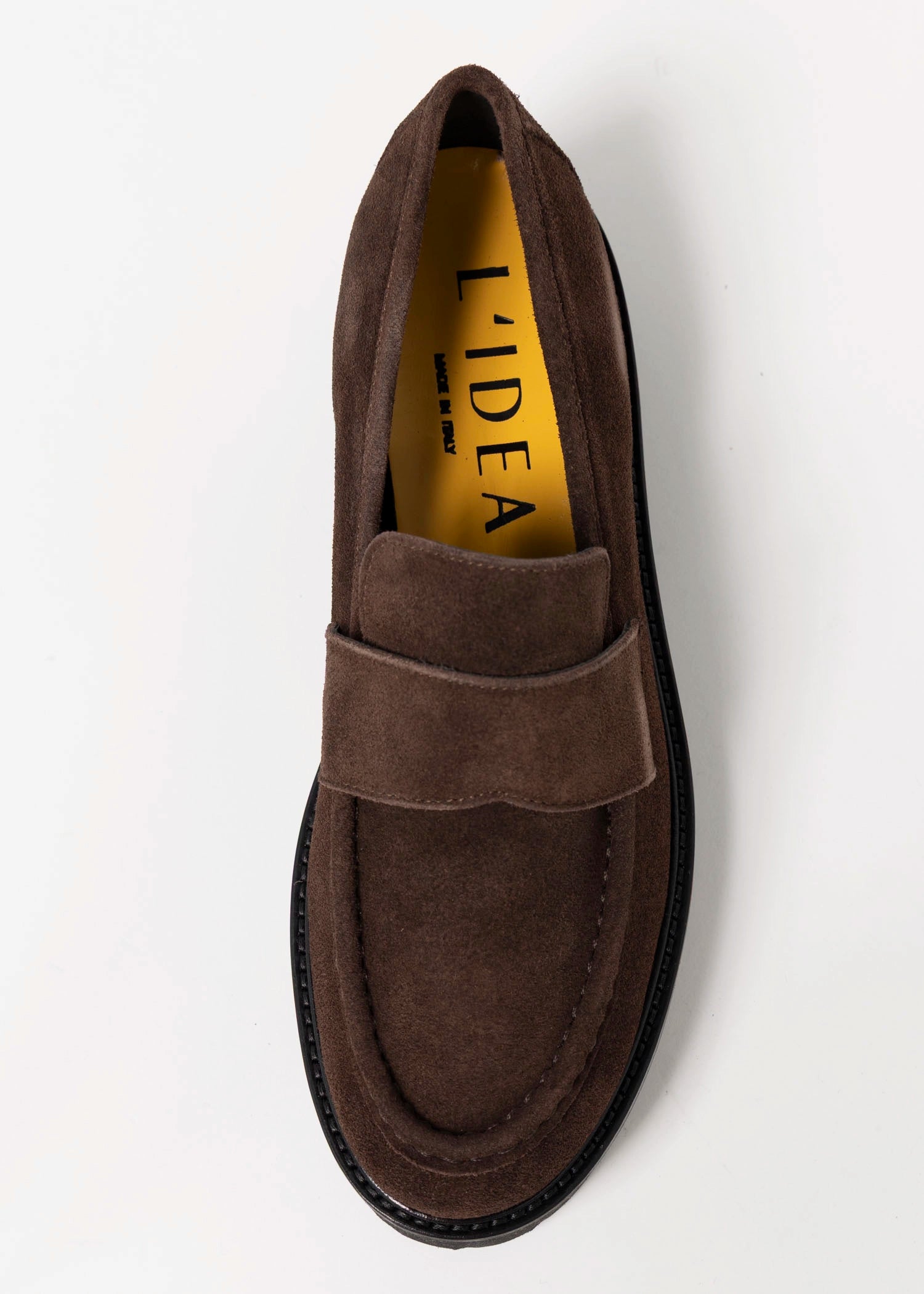 swatch_Chocolate Suede l'idea lug sole loafer