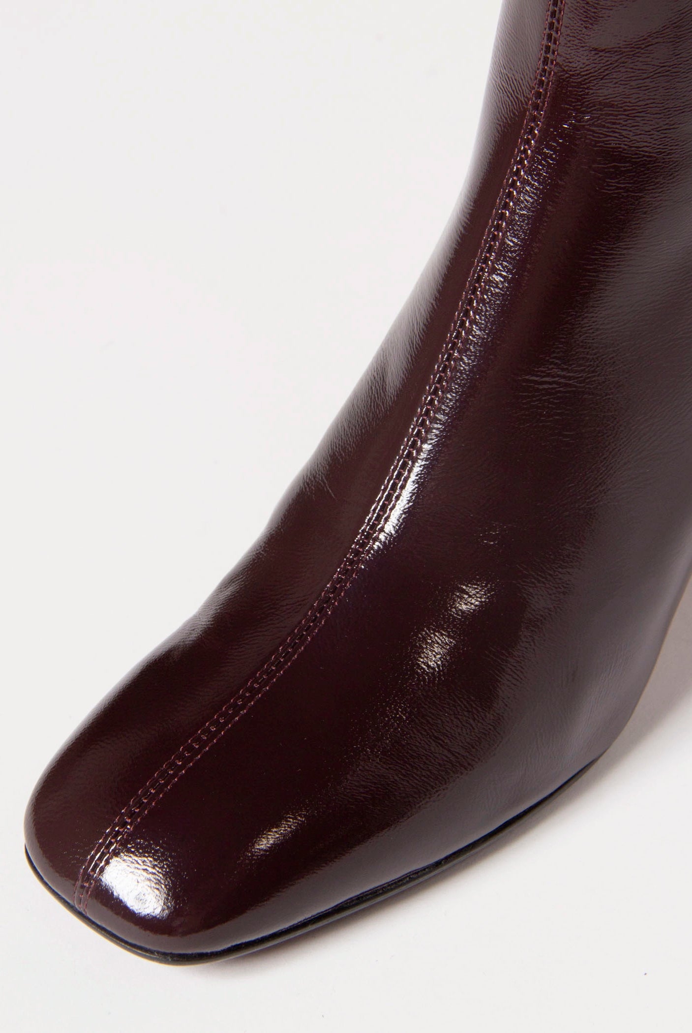 swatch_Brown Patent leather ankle boot