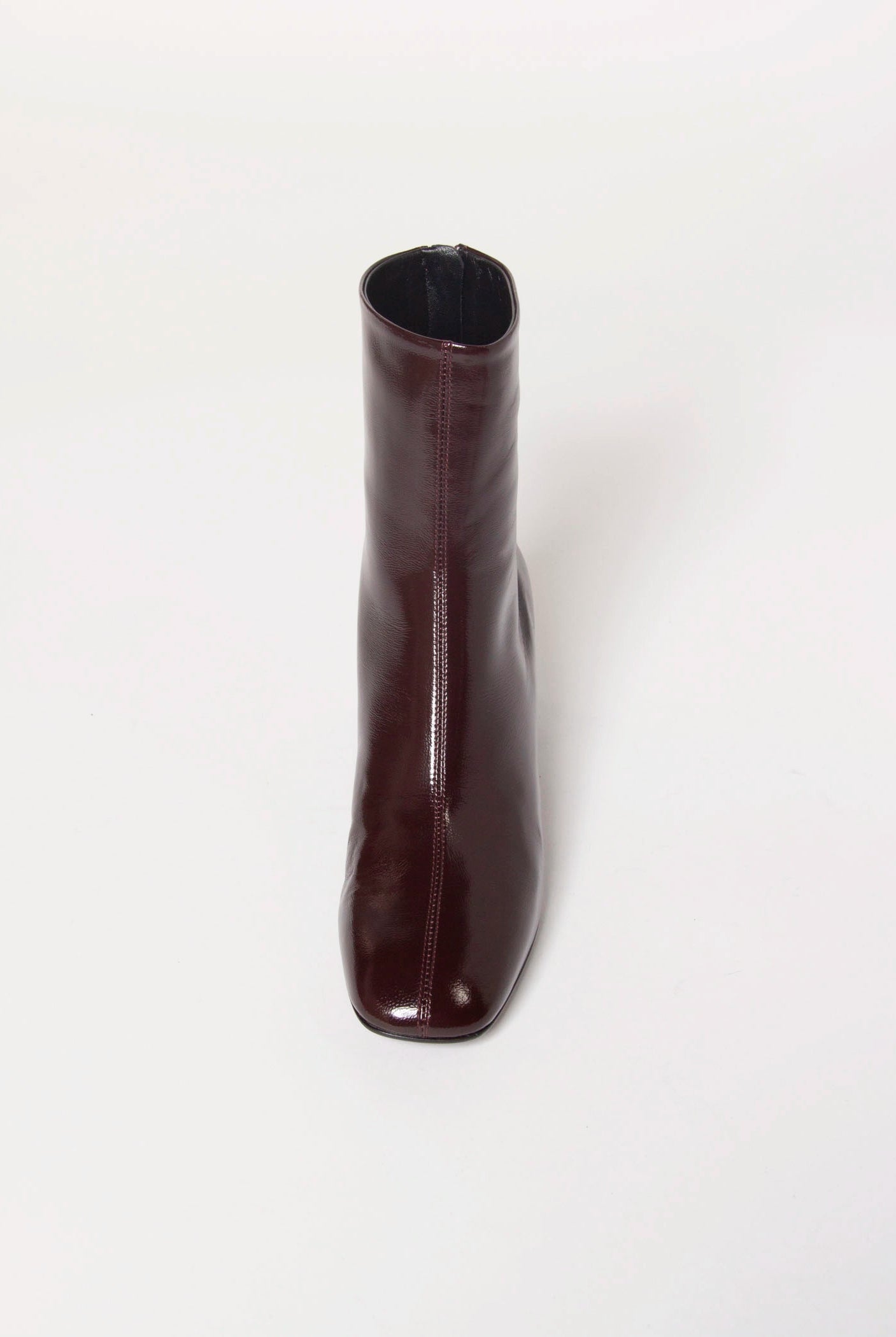 swatch_Brown Patent leather ankle boot