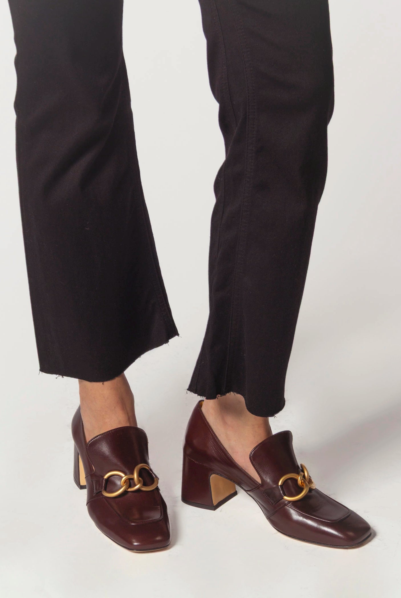 swatch_Brown Leather heeled loafer