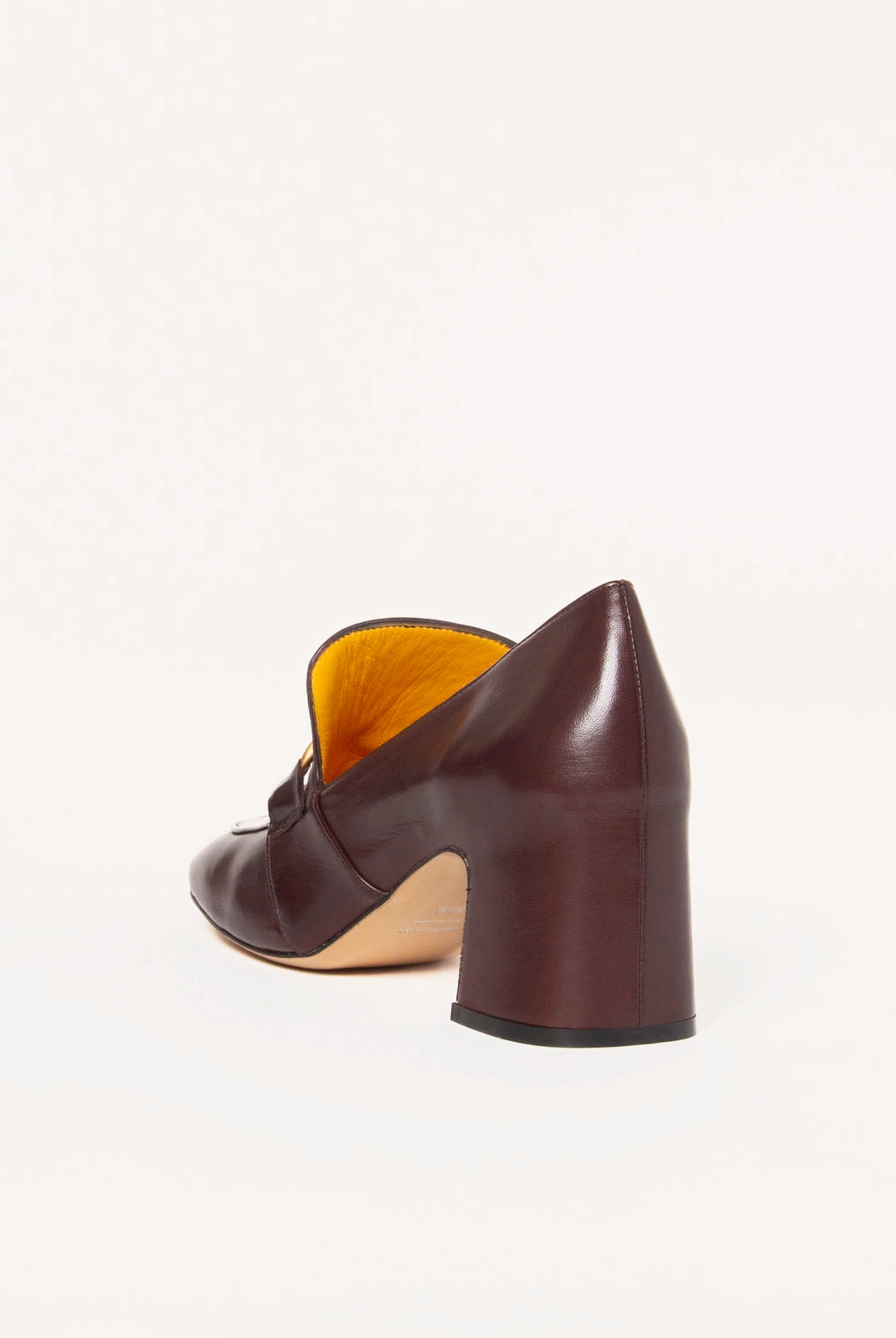 swatch_Brown Leather heeled loafer