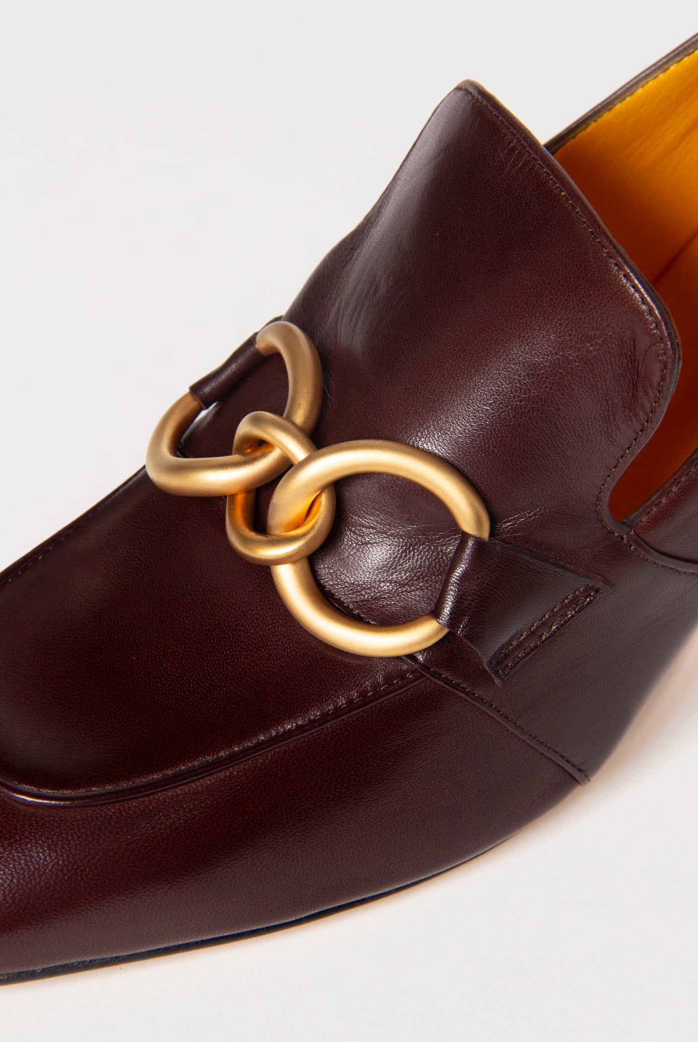 swatch_Brown Leather heeled loafer
