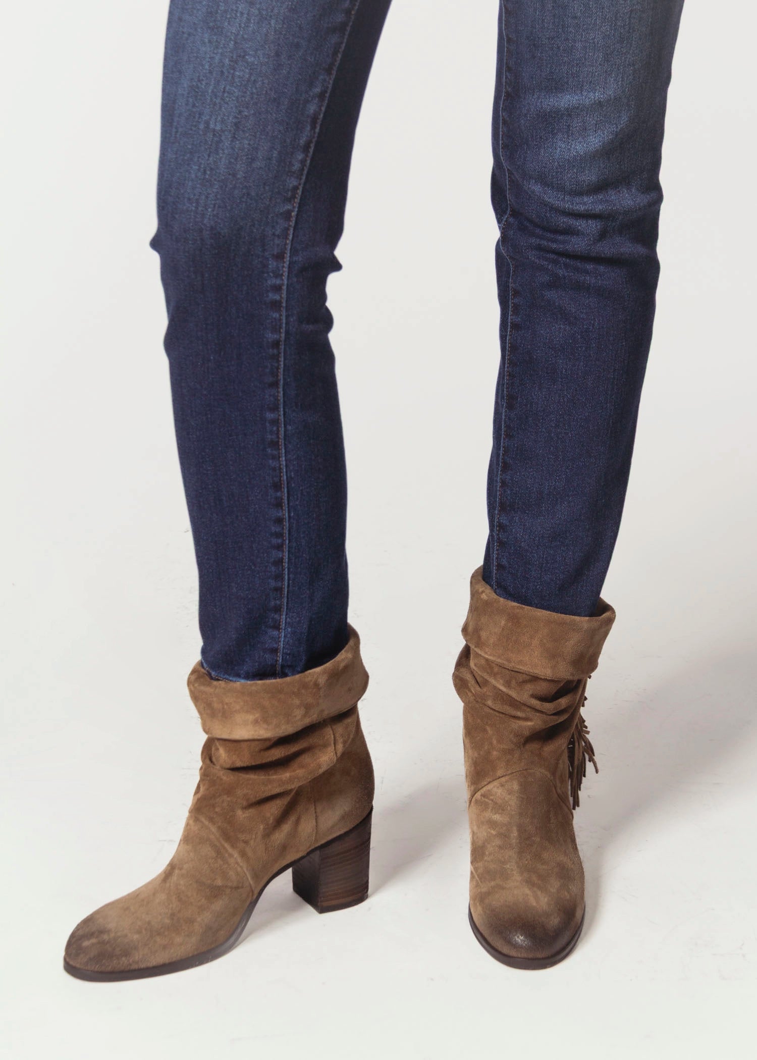 swatch_Sesame Suede heeled fringe boot