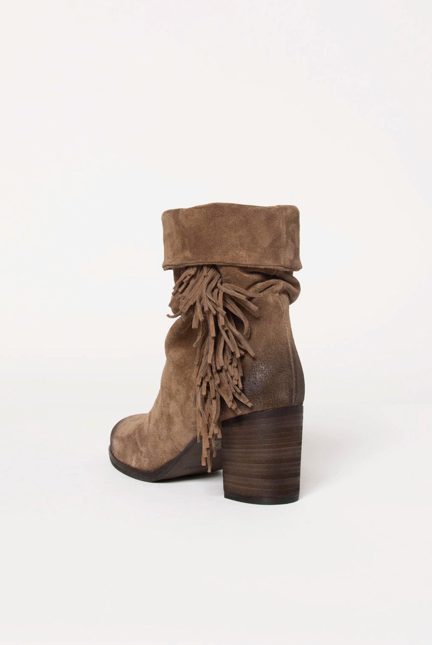 swatch_Sesame Suede heeled fringe boot