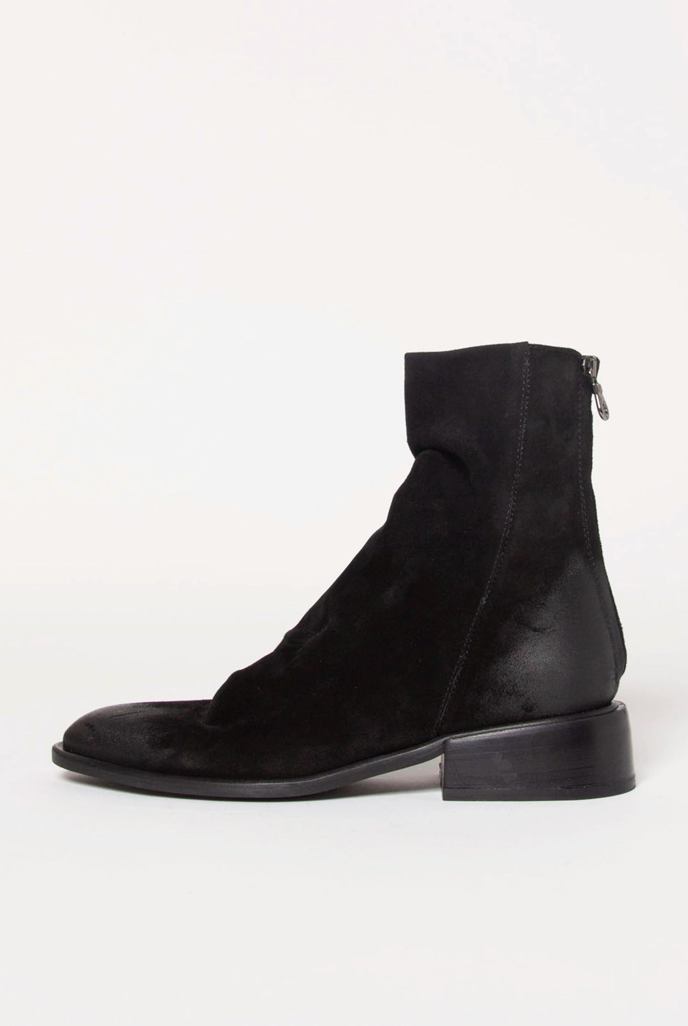 swatch_Black Suede ankle boot