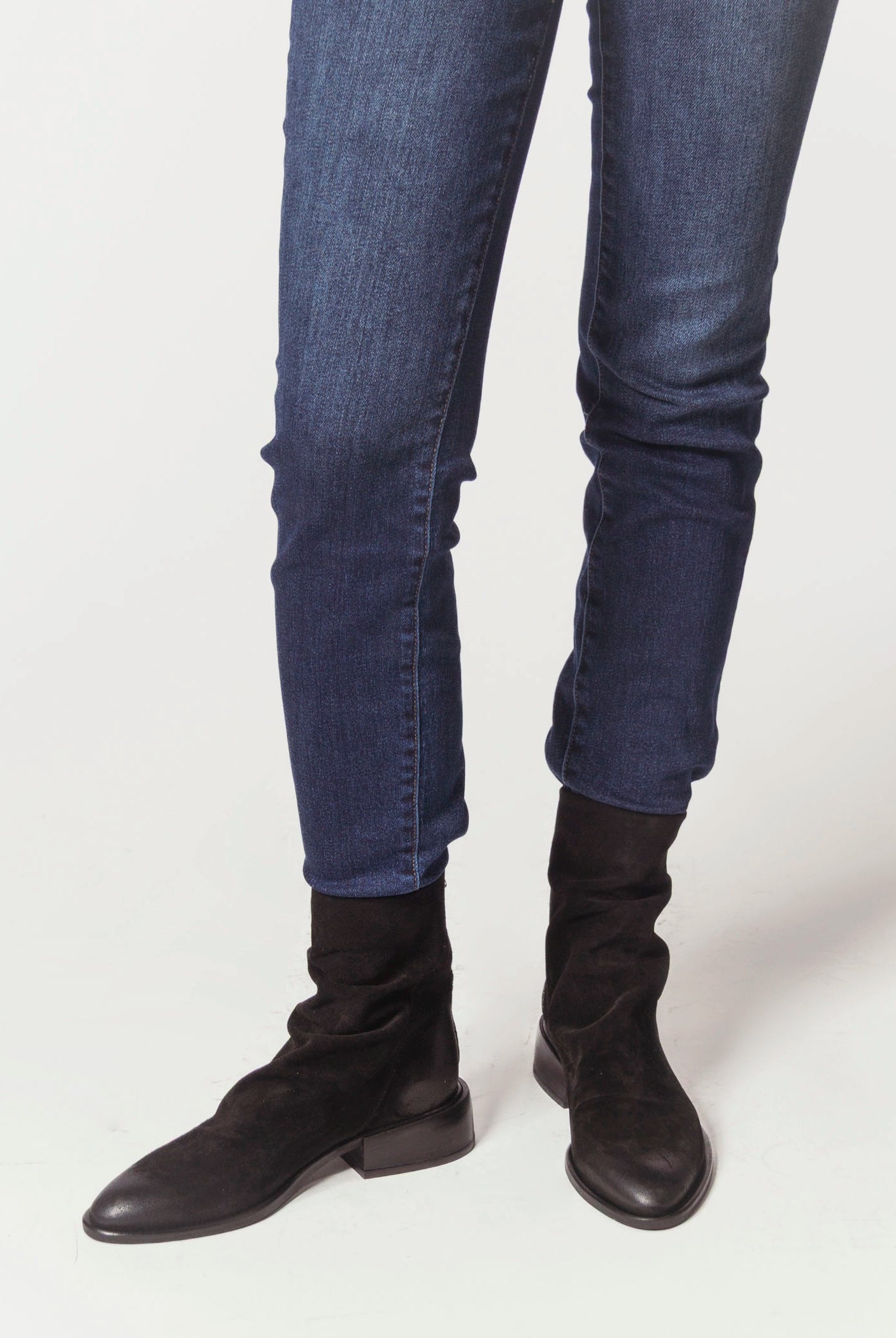 swatch_Black Suede ankle boot