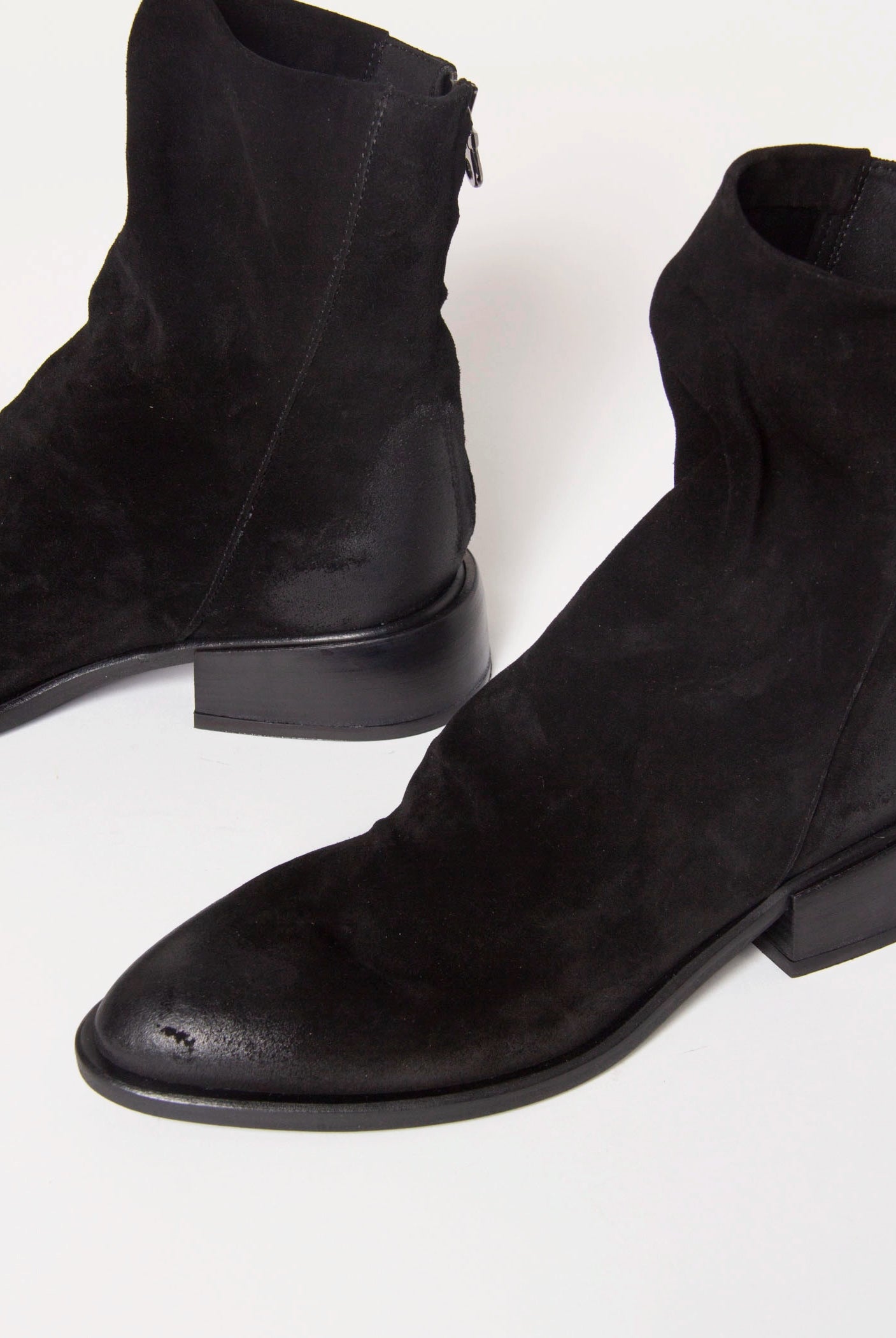 swatch_Black Suede ankle boot