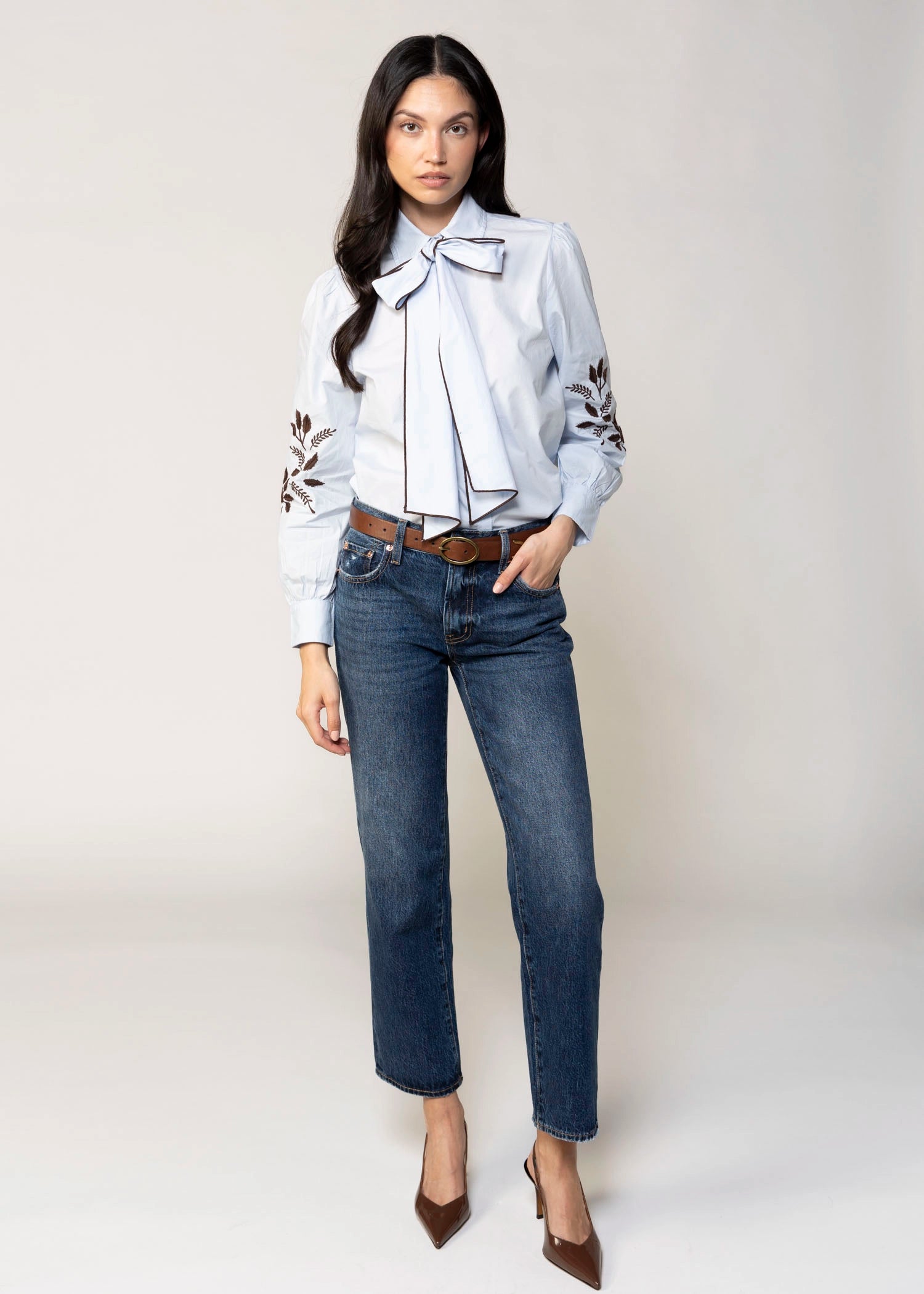swatch_Light Blue lily bow blouse