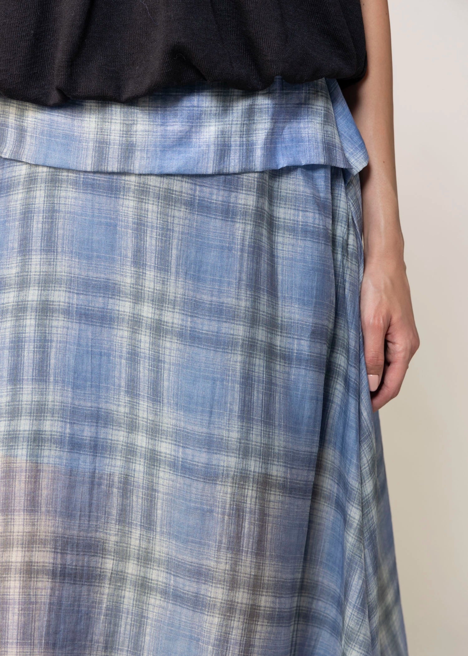 swatch_Blue Plaid emily plaid midi skirt
