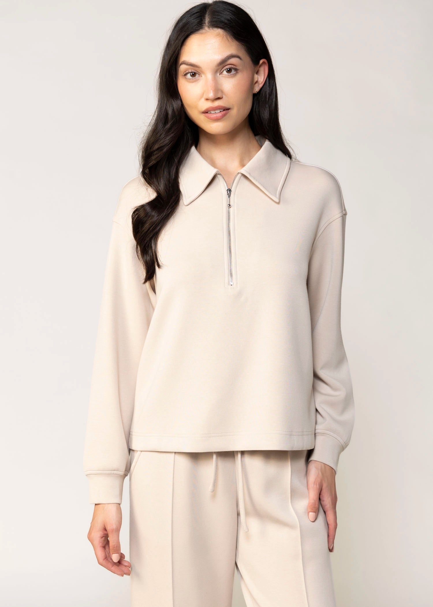 swatch_Fog half zip pullover sweatshirt