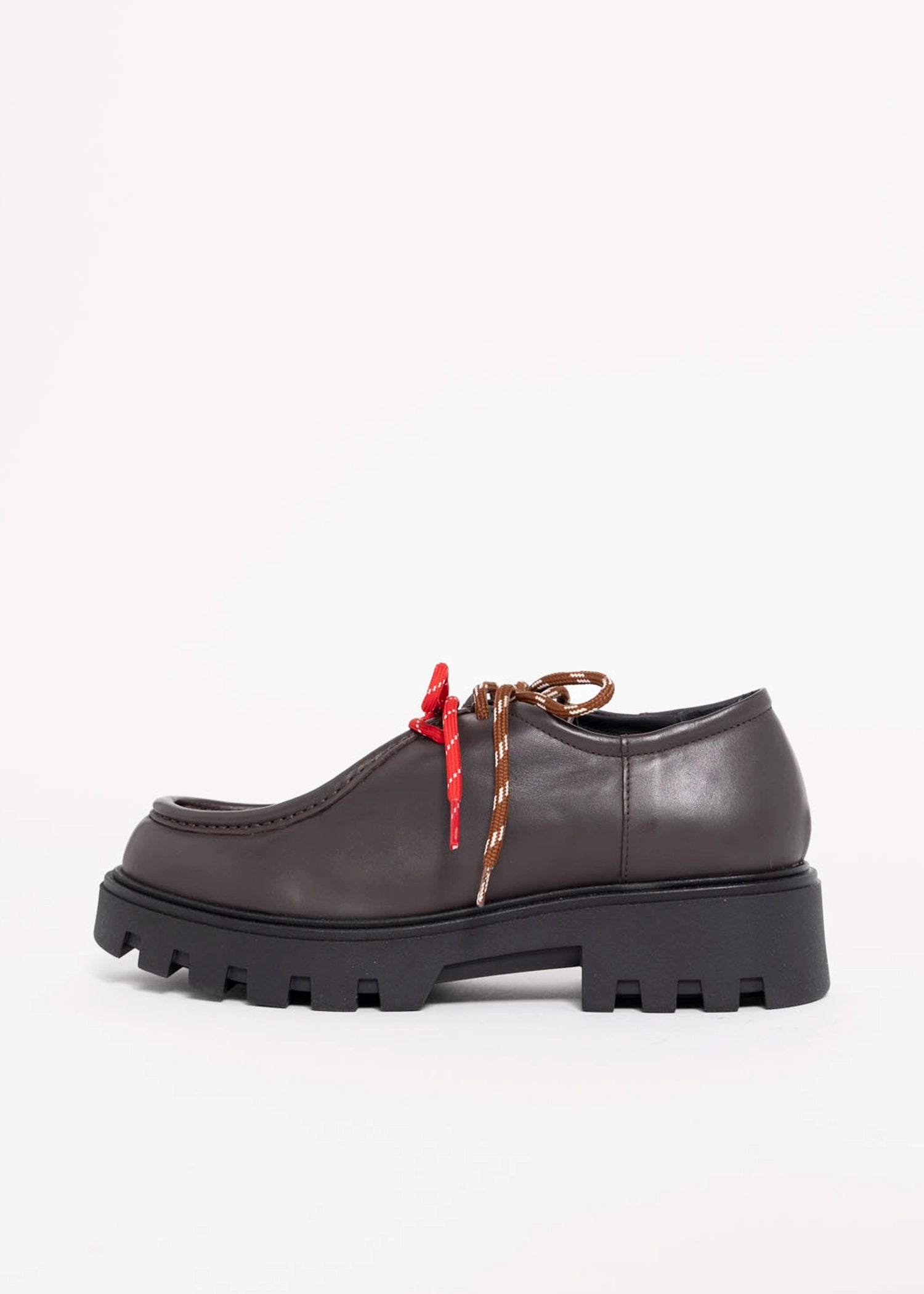 swatch_Chocolate Leather l'idea italian leather wallabee loafer