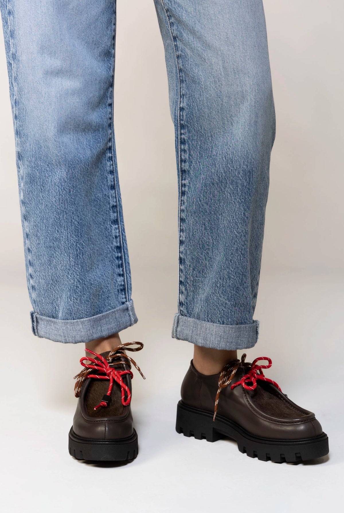 swatch_Chocolate Leather l'idea italian leather wallabee loafer