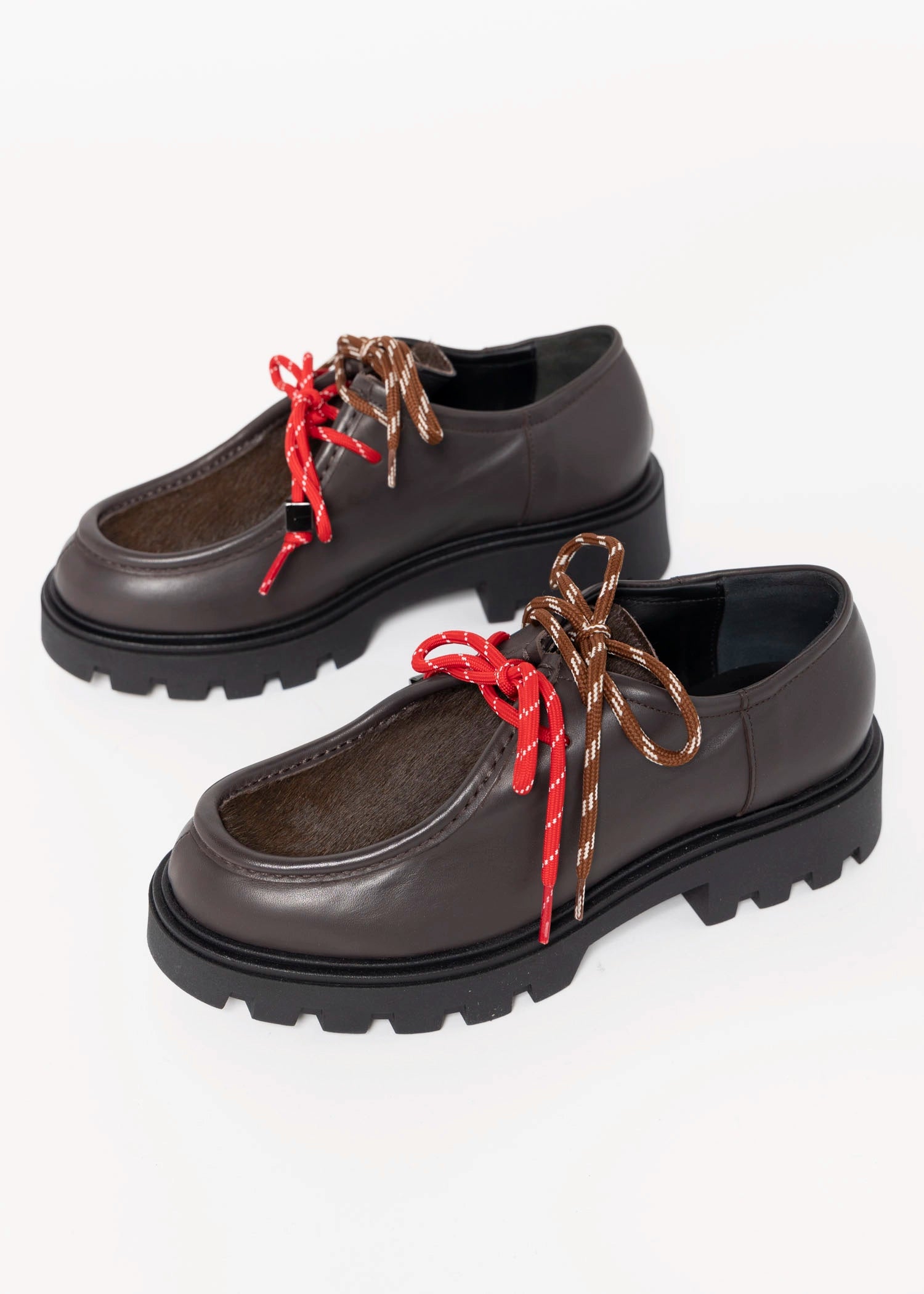 swatch_Chocolate Leather l'idea italian leather wallabee loafer