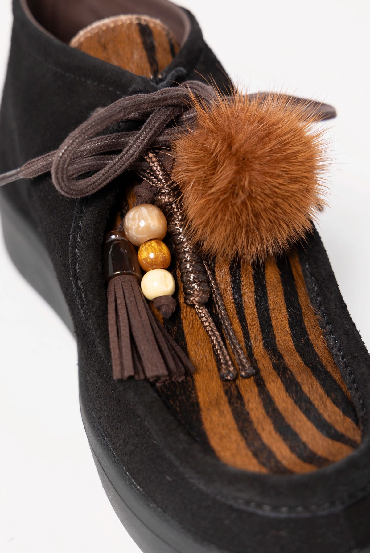 swatch_Black/Tiger l'idea italian suede wallabee ankle boot