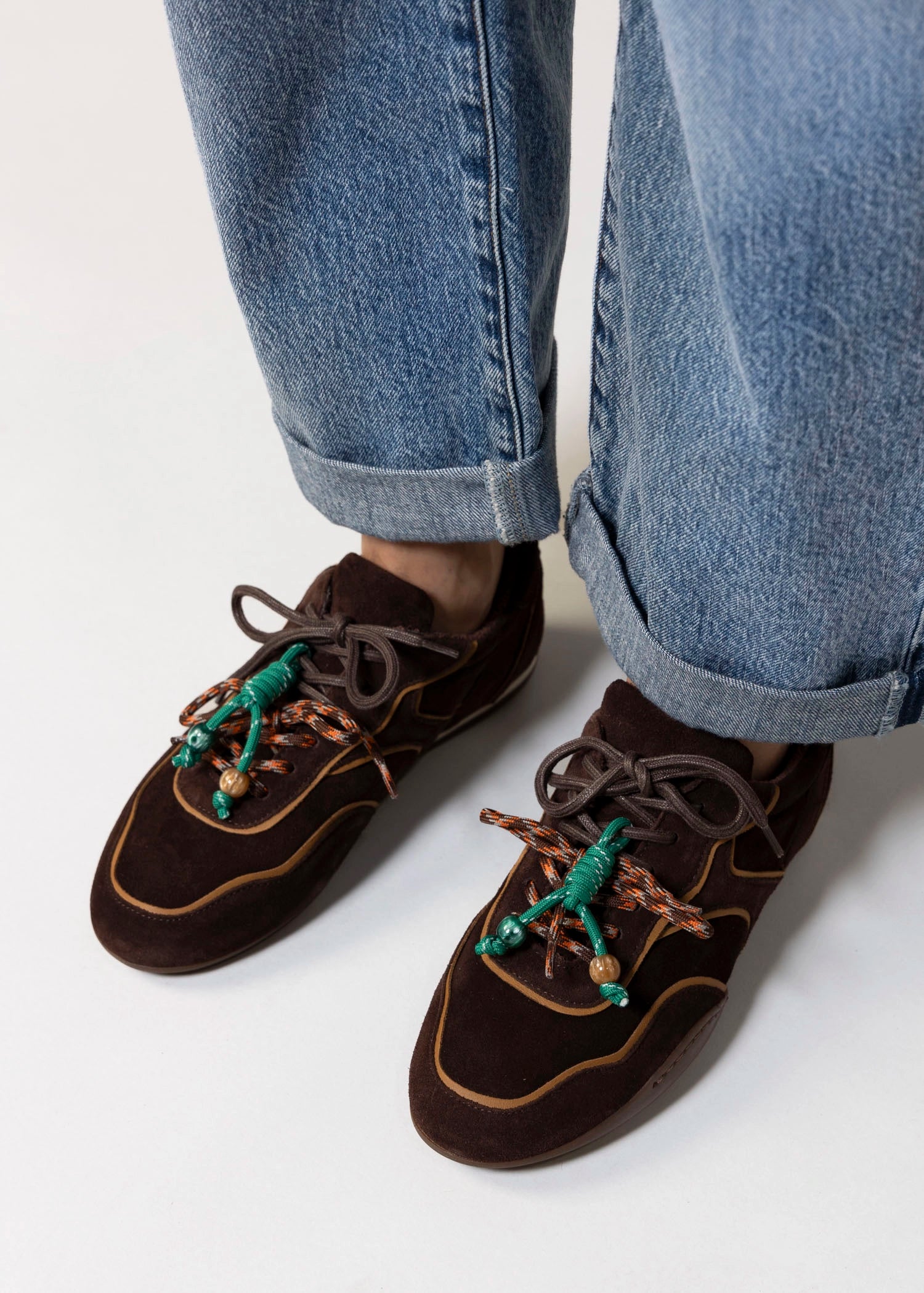 swatch_Chocolate Suede Italian suede sneakerina