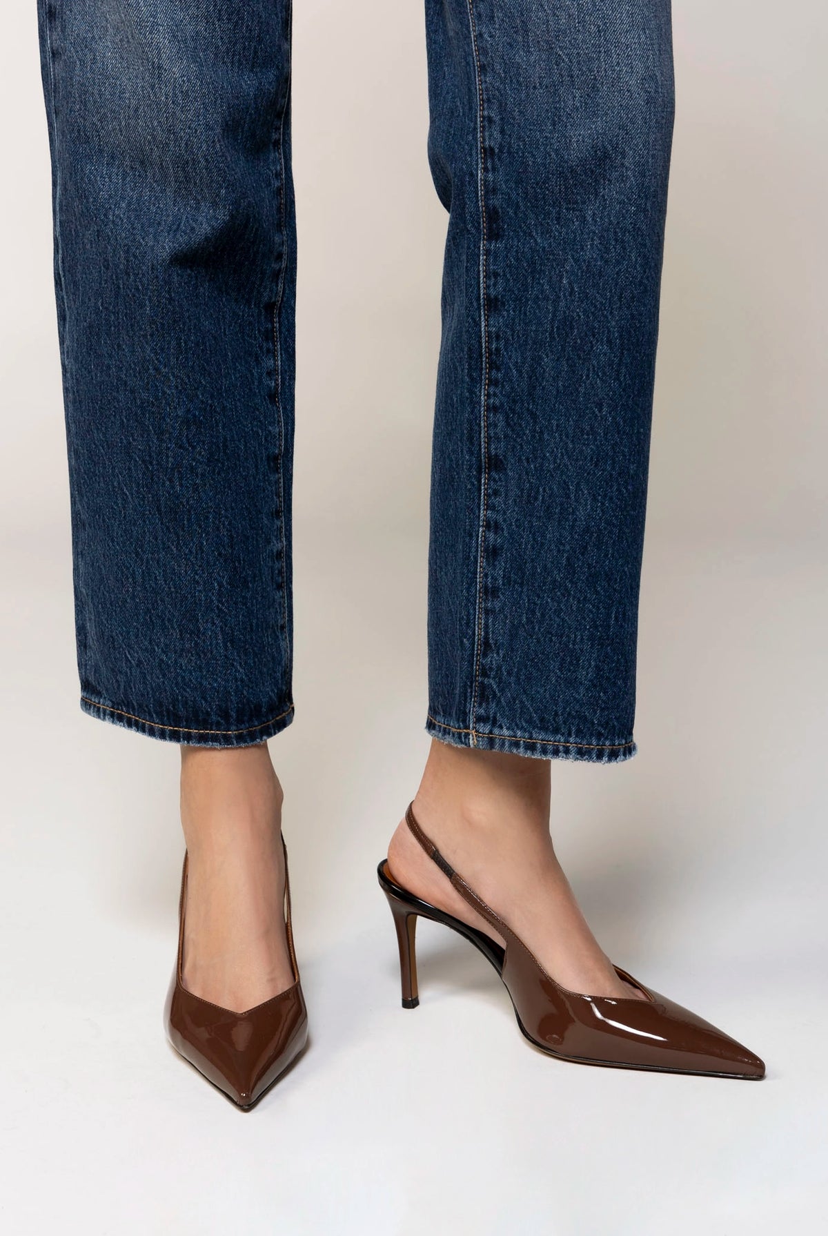 swatch_Brown/Black Roberto Festa anais italian leather slingback pump
