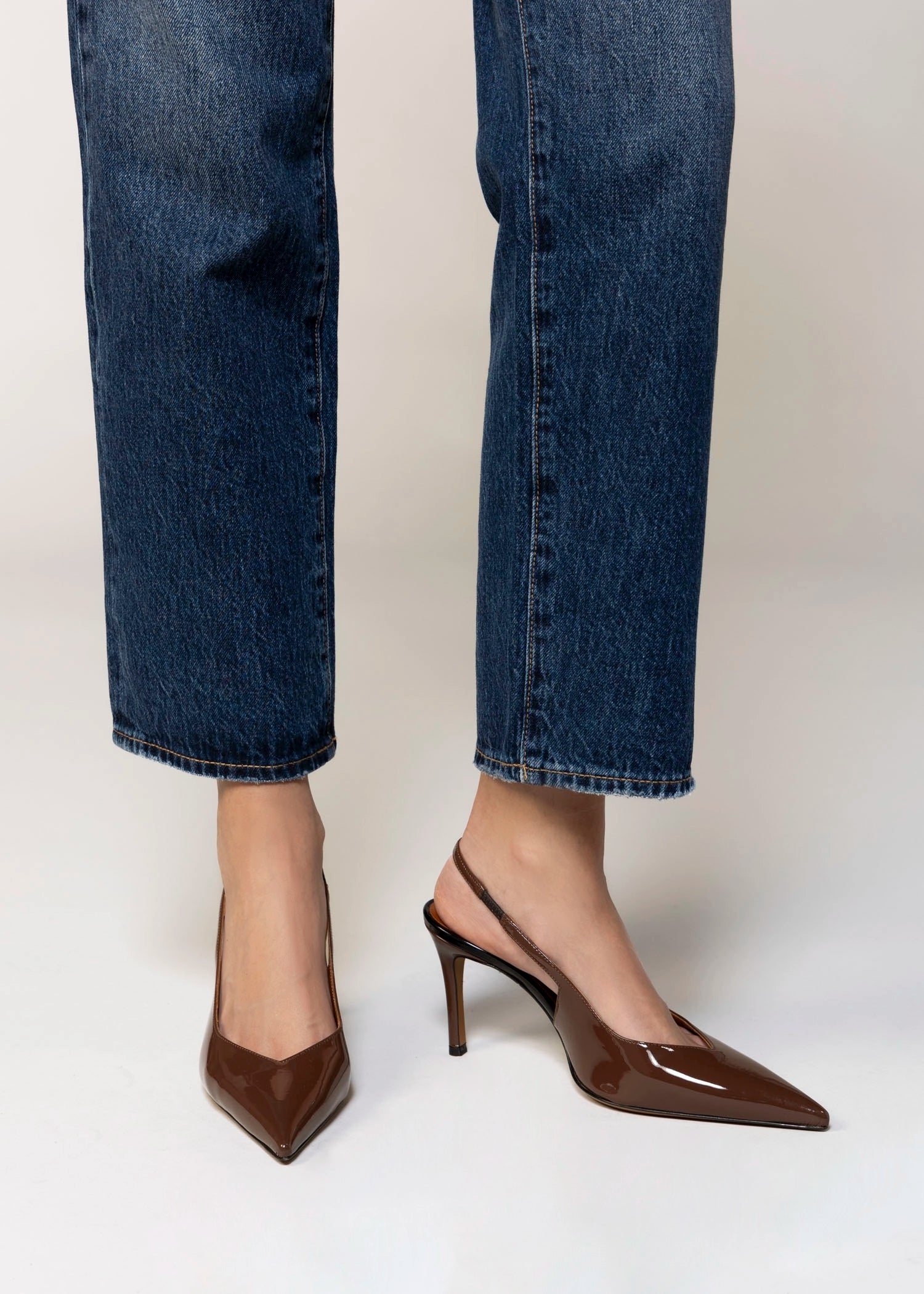 swatch_Brown/Black Roberto Festa anais italian leather slingback pump