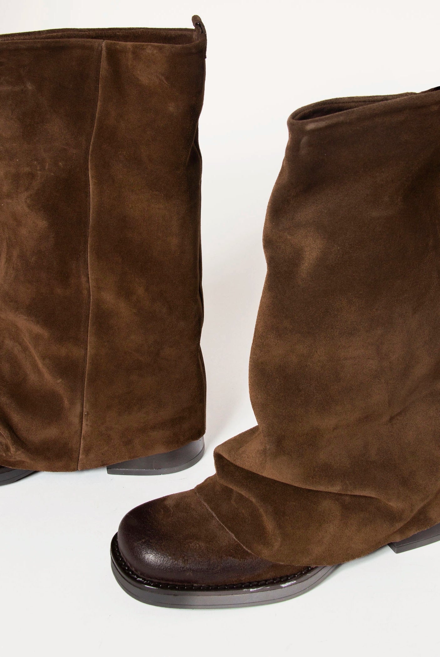 swatch_Brown Suede foldover boot