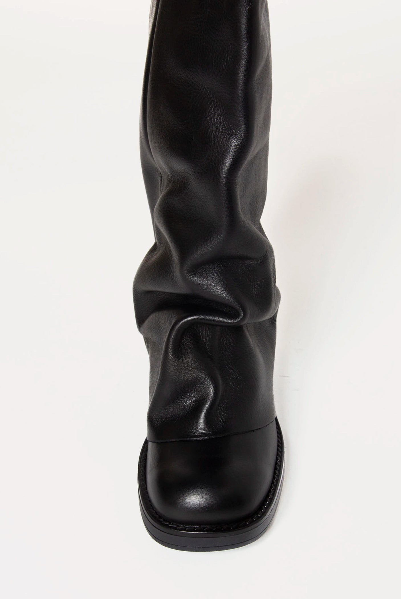 swatch_Black Leather foldover boot