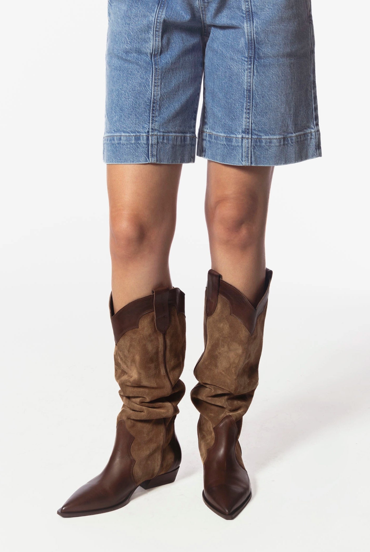 swatch_Tobacco Suede tall western boot