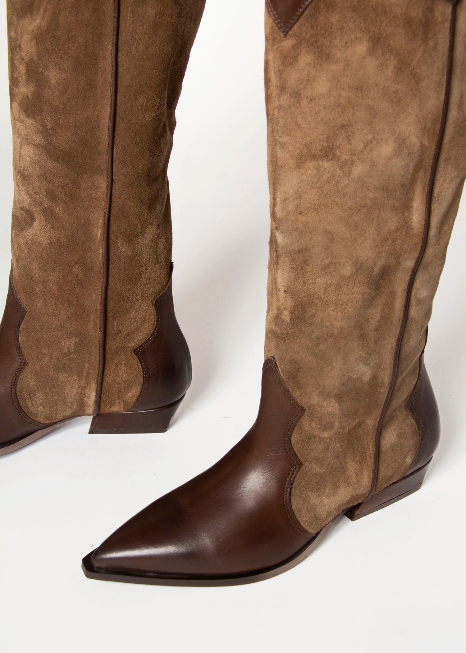 swatch_Tobacco Suede tall western boot