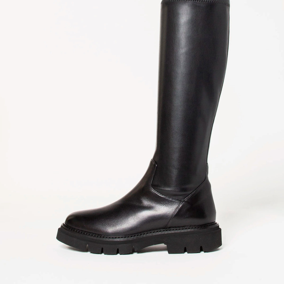Knee-High Lug Sole Boot