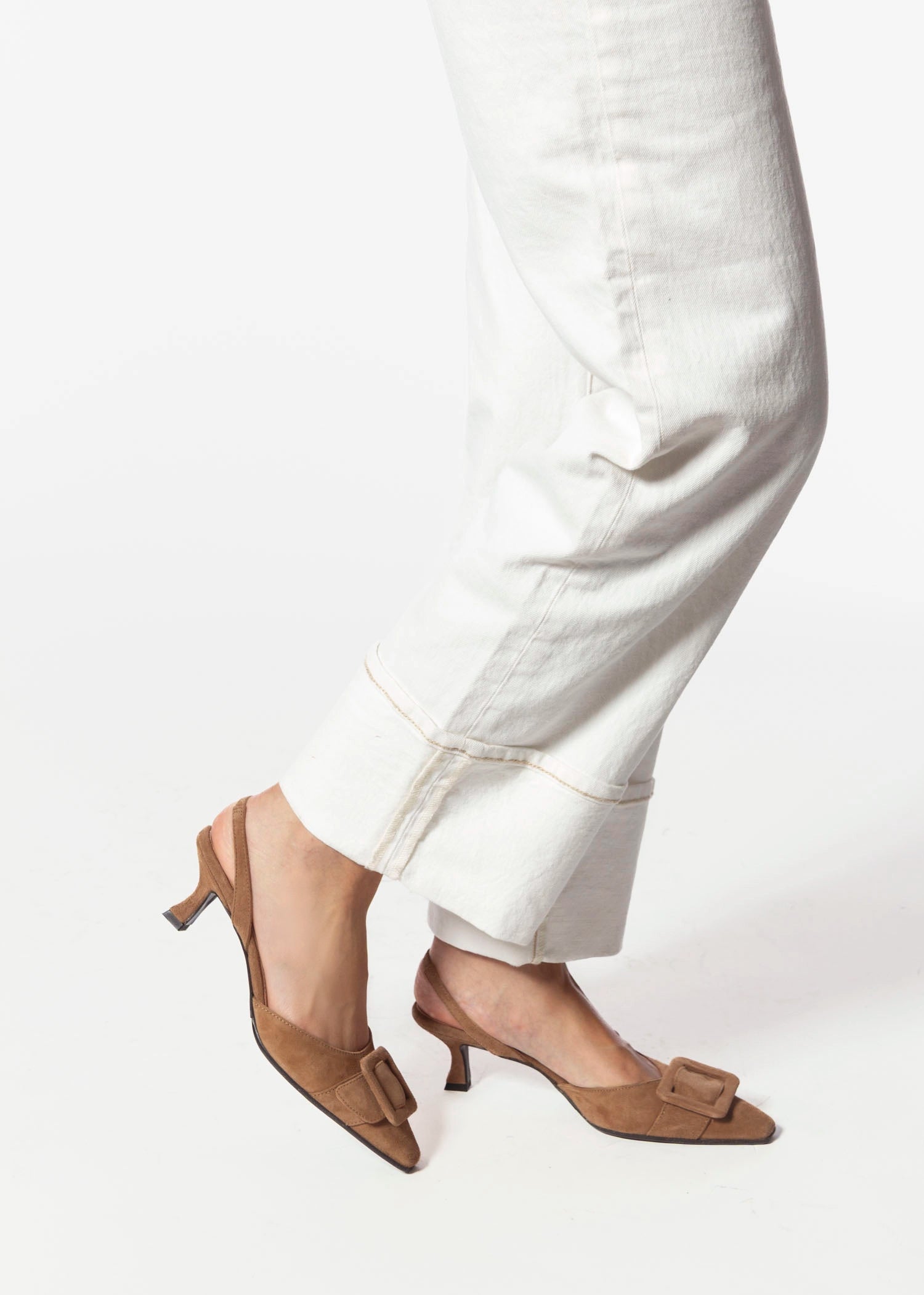 swatch_Sand Suede kitten heel slingback shoes