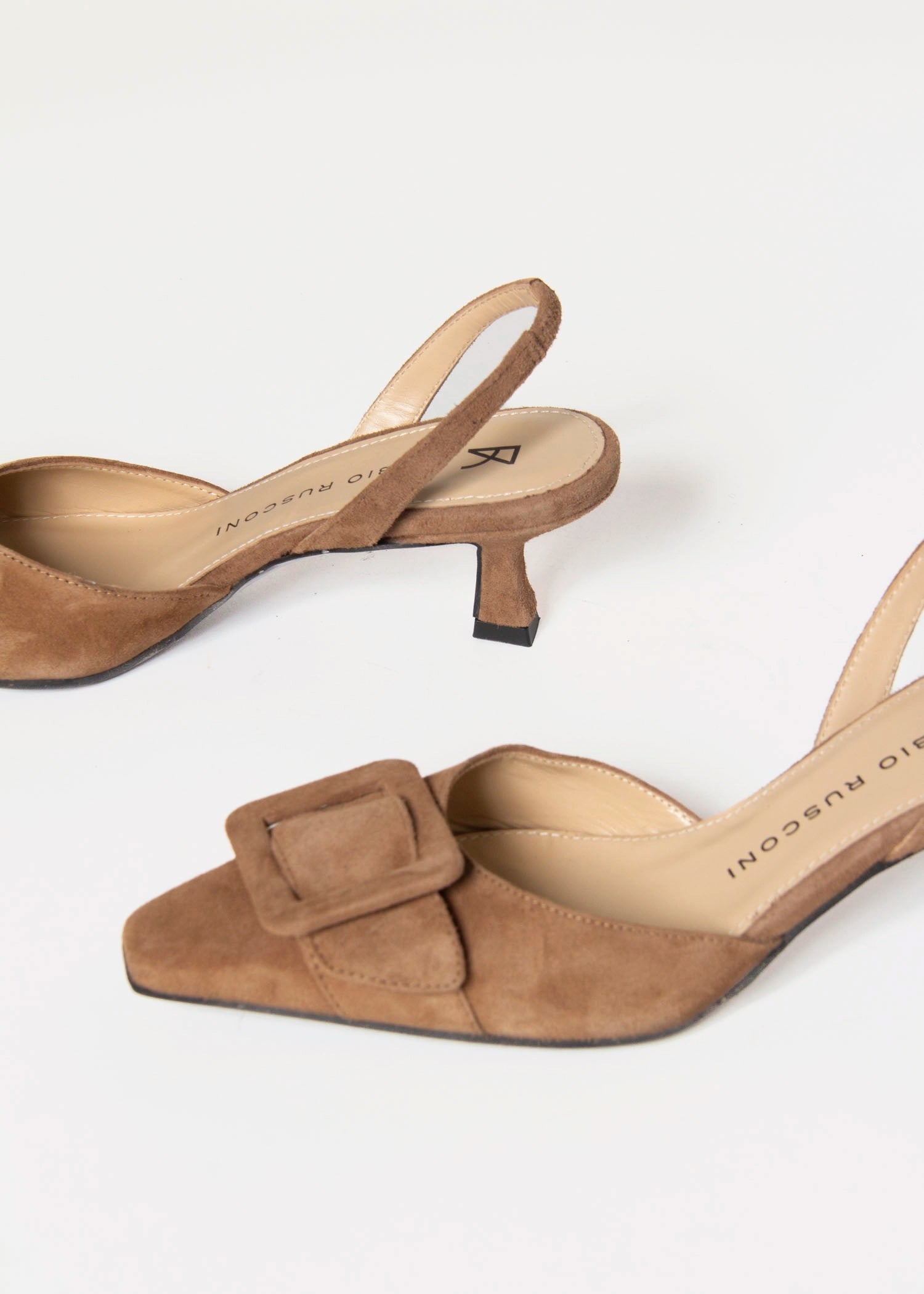 swatch_Sand Suede kitten heel slingback shoes