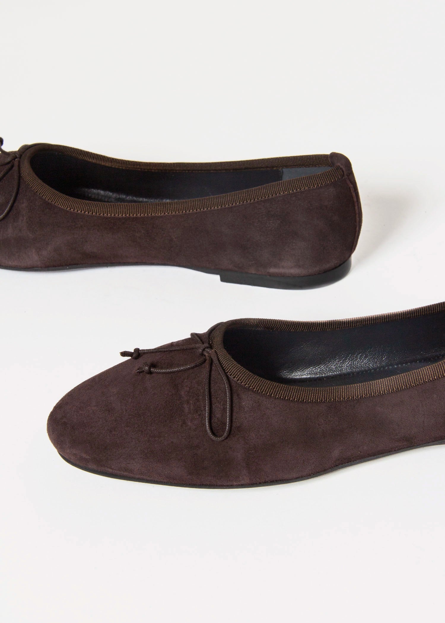 swatch_Brown Suede ballet flat shoes