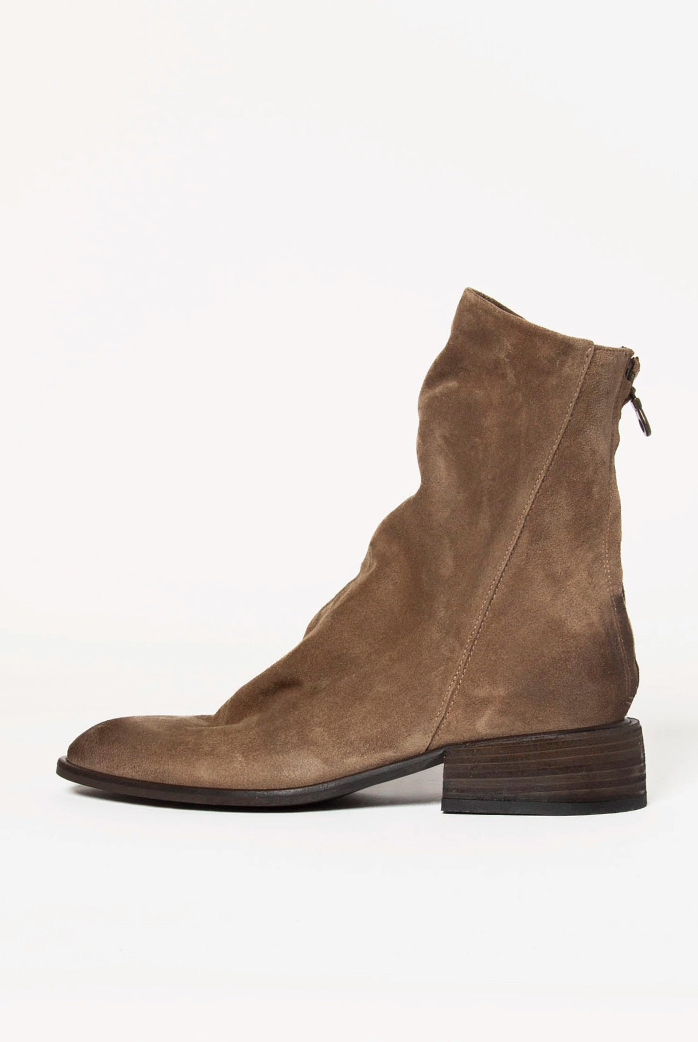 swatch_Sesame Suede l'idea ruched ankle boot