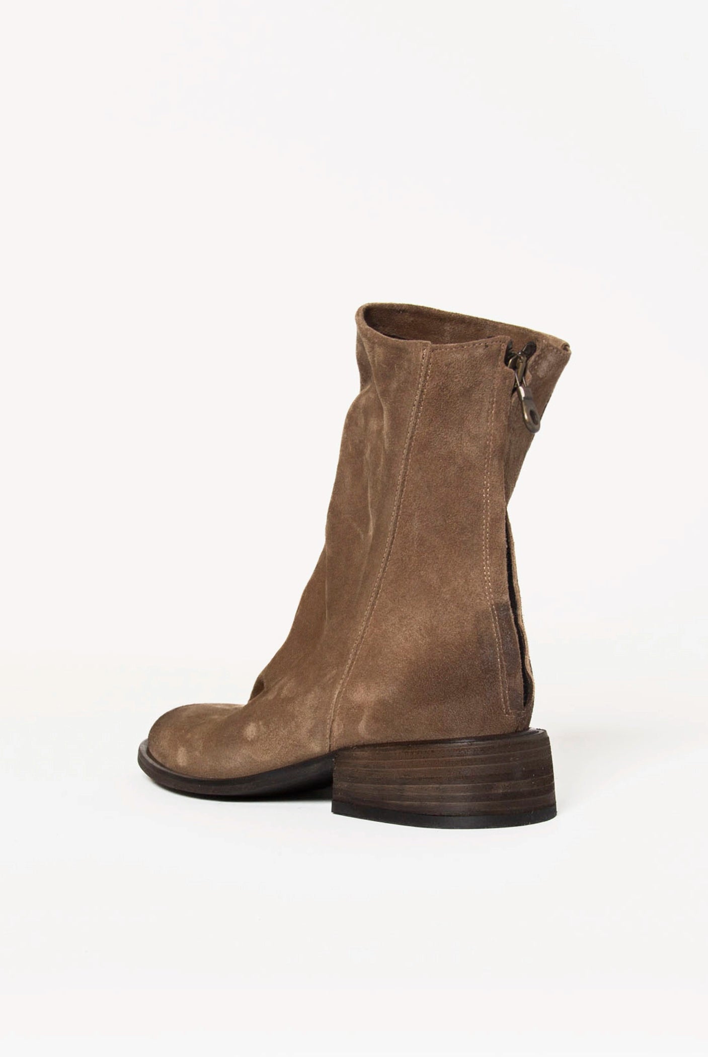 swatch_Sesame Suede l'idea ruched ankle boot