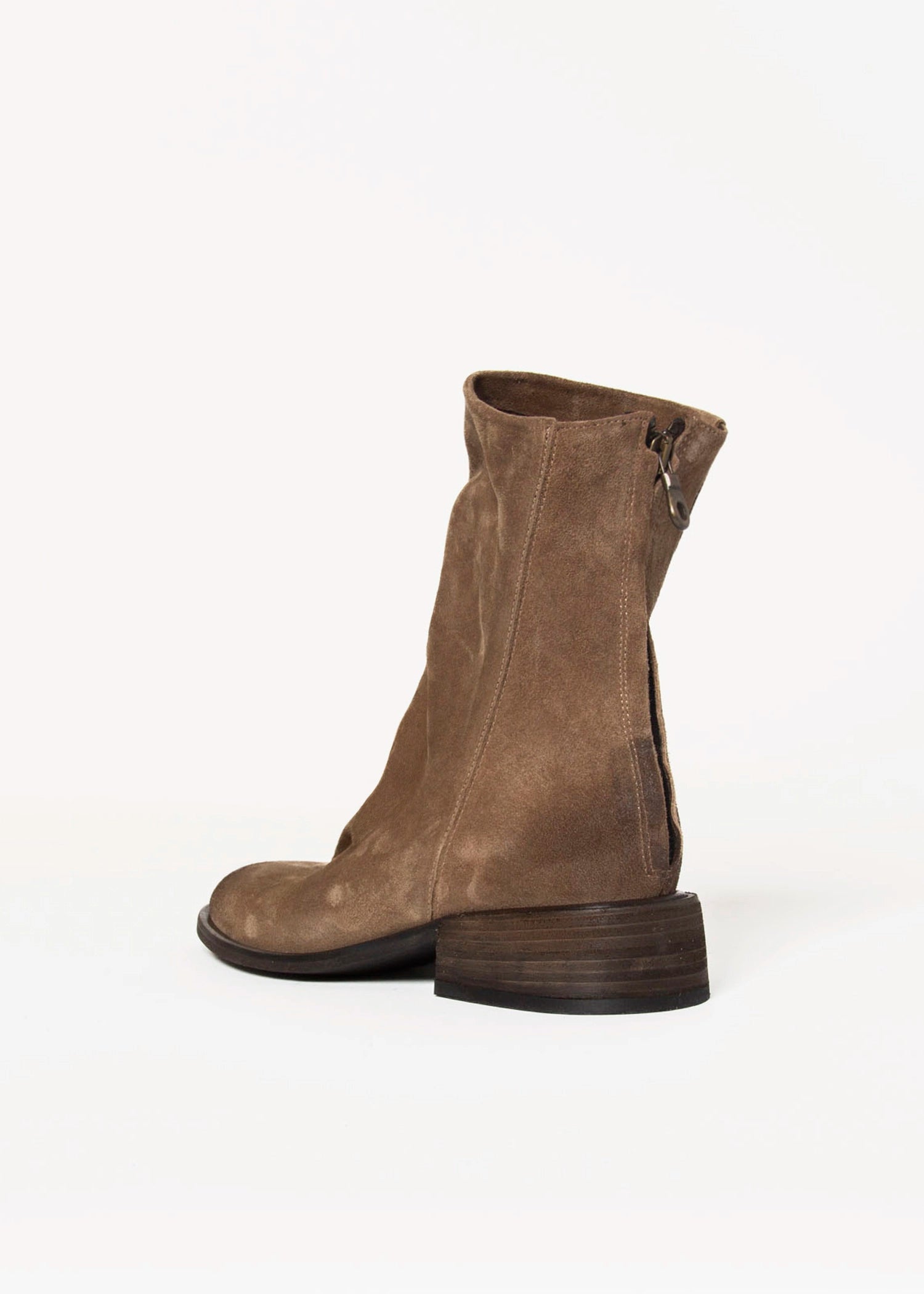 swatch_Sesame Suede l'idea ruched ankle boot