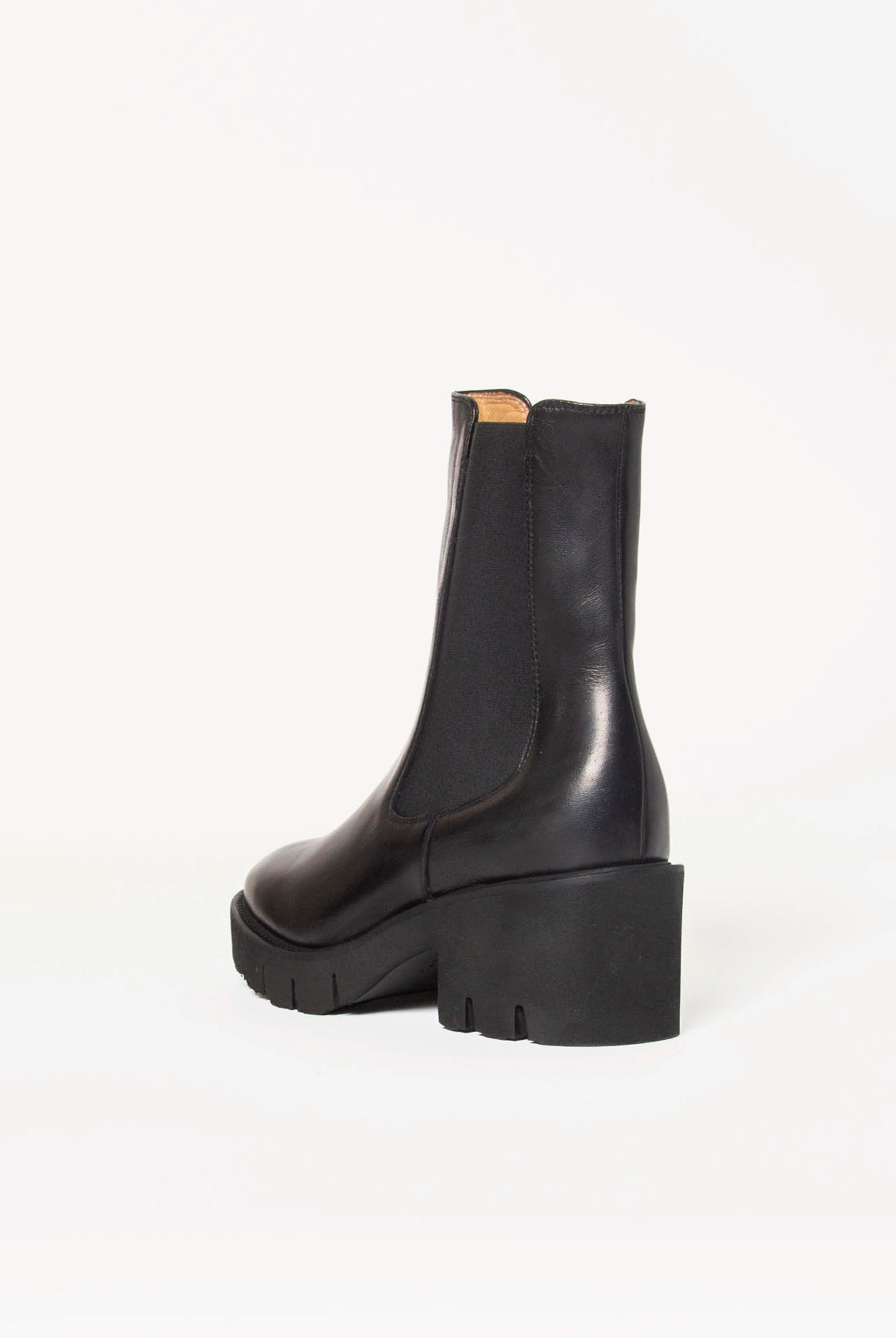 swatch_Black Leather chelsea boot shoes