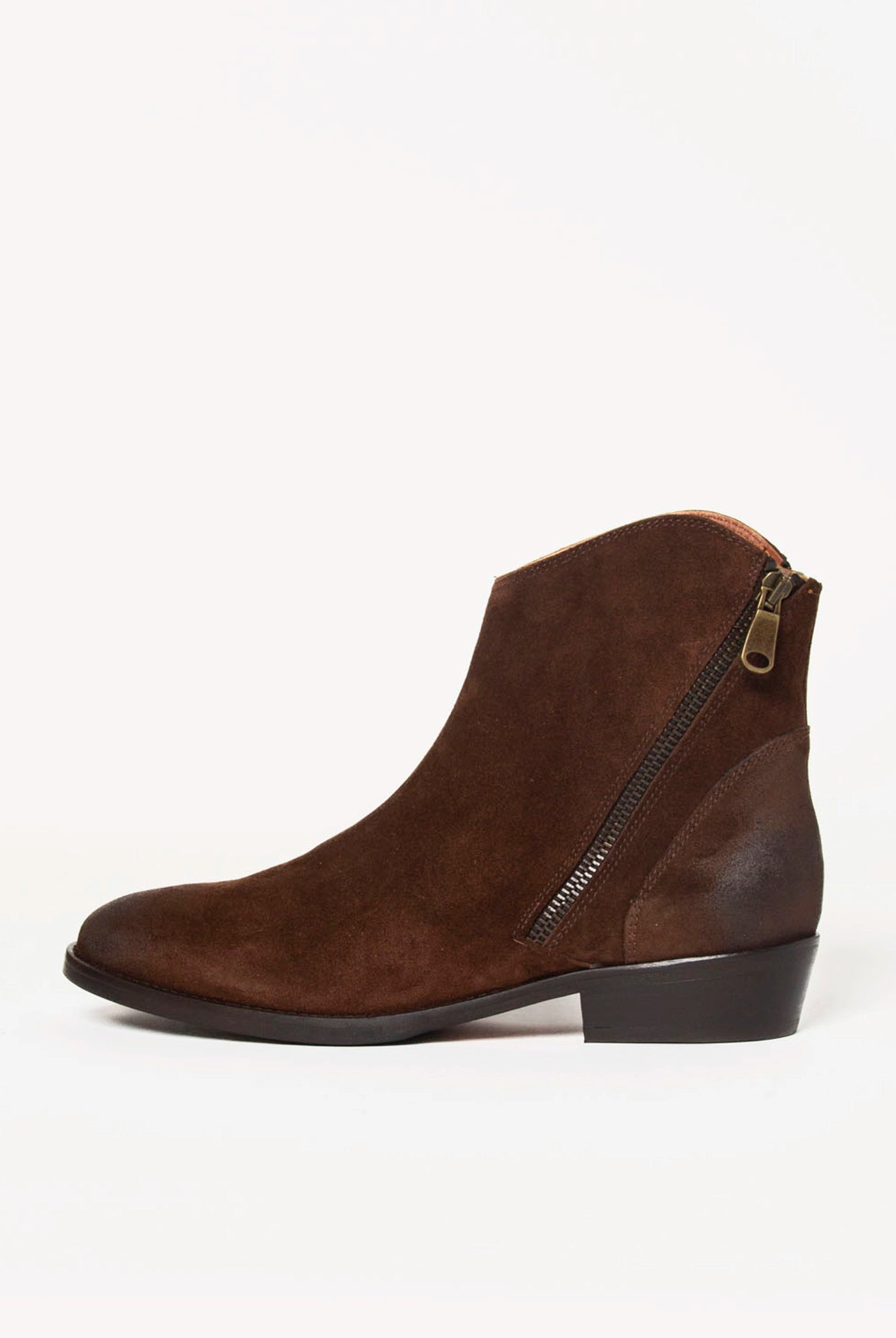 swatch_Brown Suede ankle boot shoes