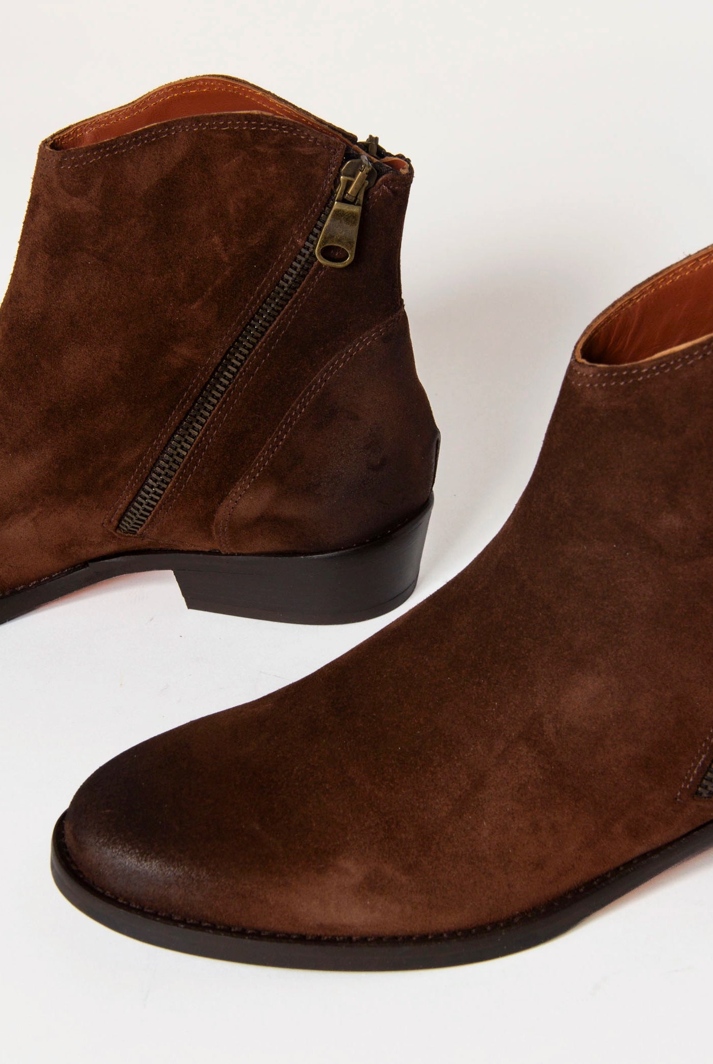 swatch_Brown Suede ankle boot shoes