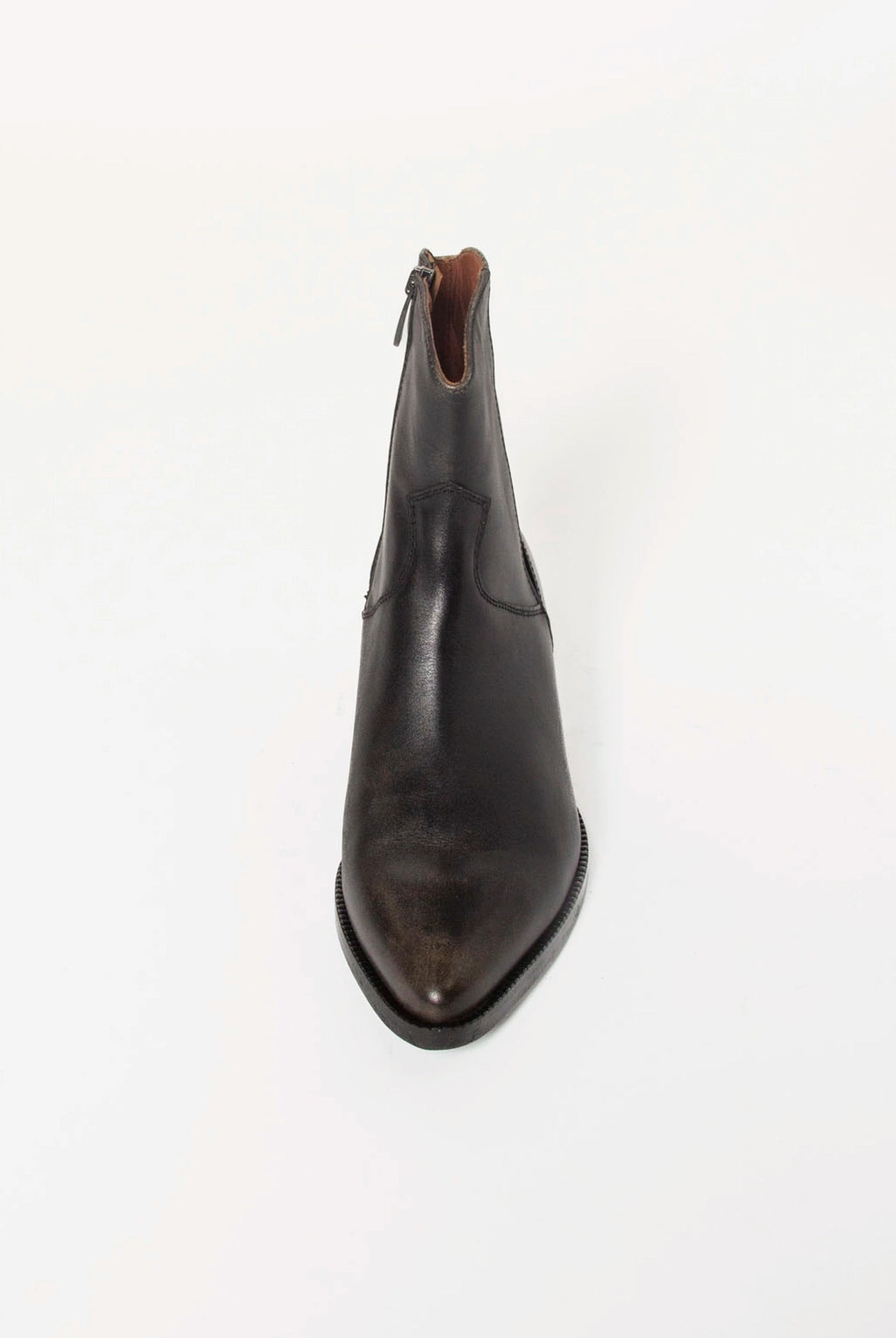 swatch_Black Leather western boot shoes