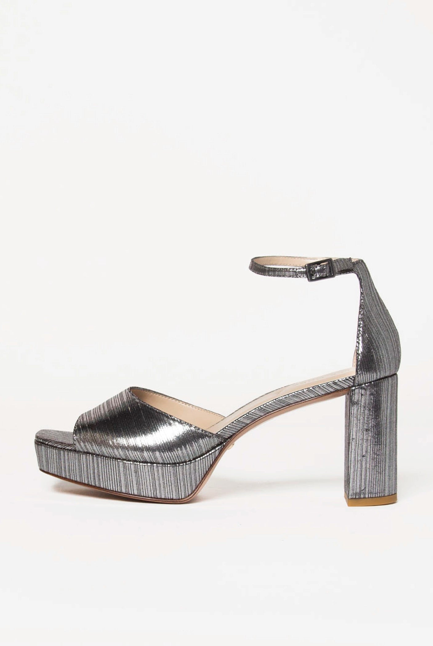 swatch_Pewter pearly platform sandal shoes