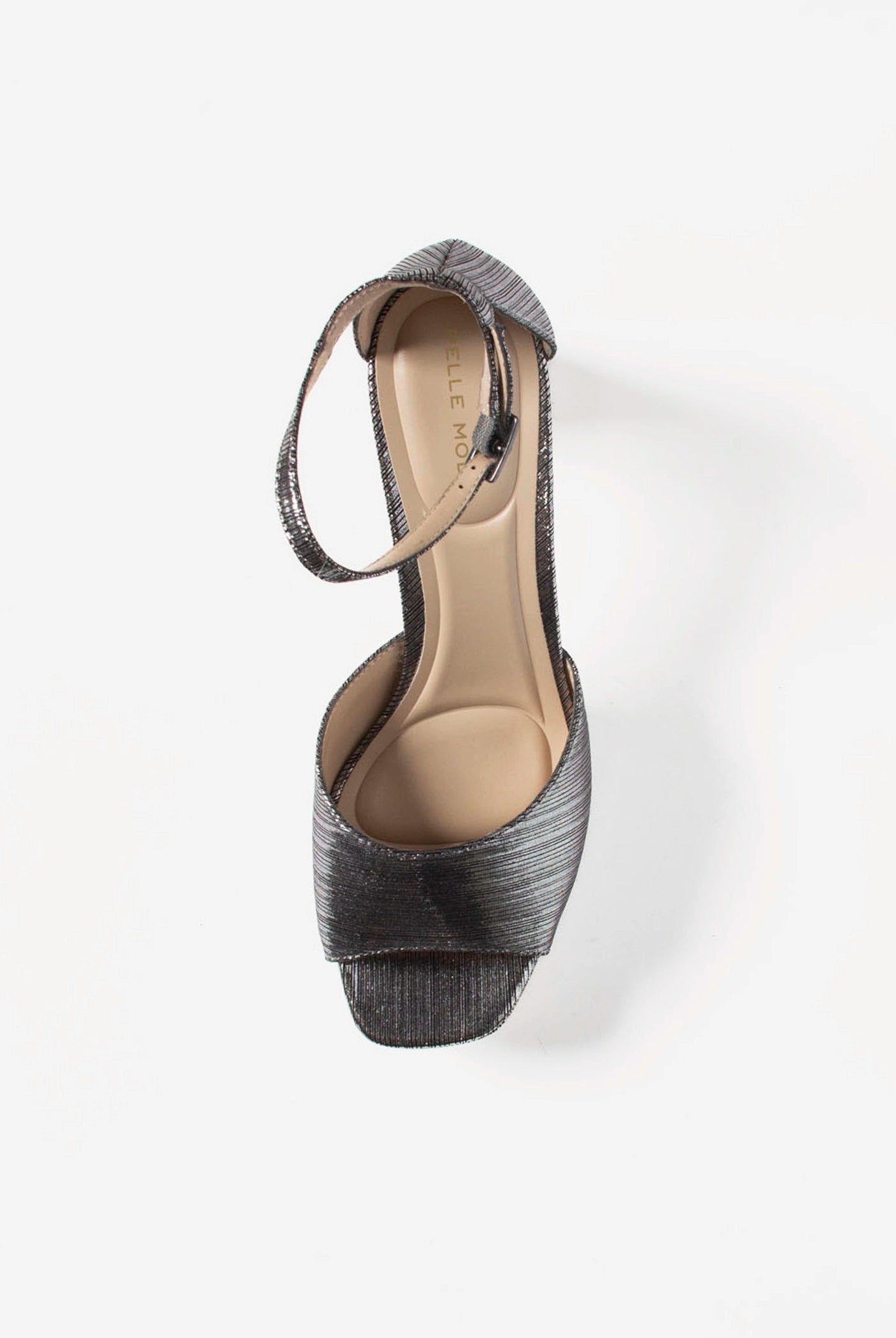 swatch_Pewter pearly platform sandal shoes