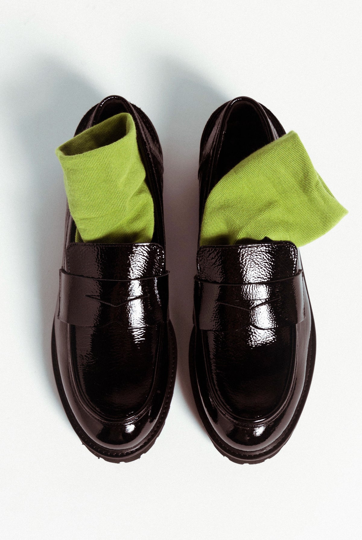 swatch_Black Patent l'idea italian leather penny loafer