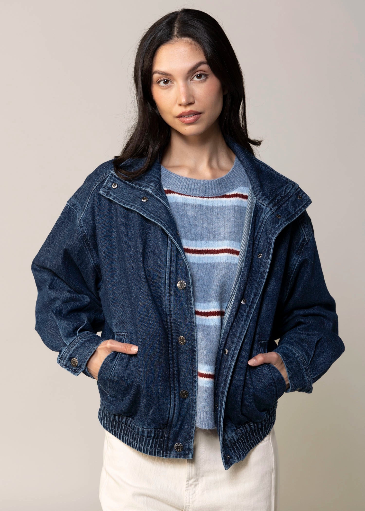 swatch_Denim daze phantom funnel neck denim jacket