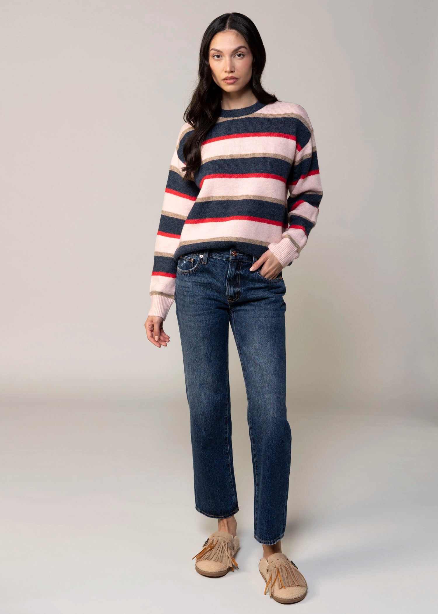 swatch_Blue/Pink Stripe daze denim carlyle striped sweater