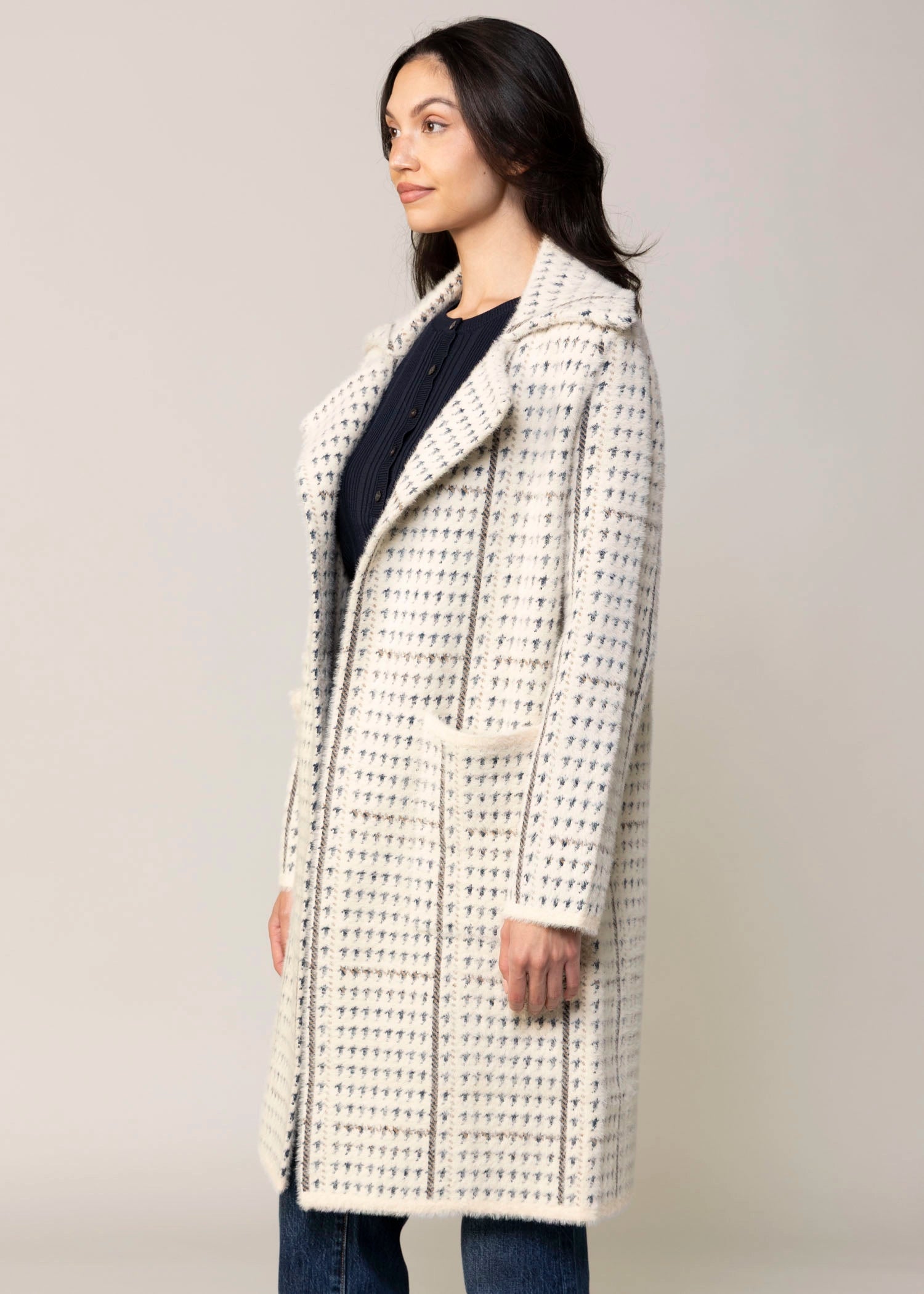 swatch_Cream Multi sage the label marceau coat