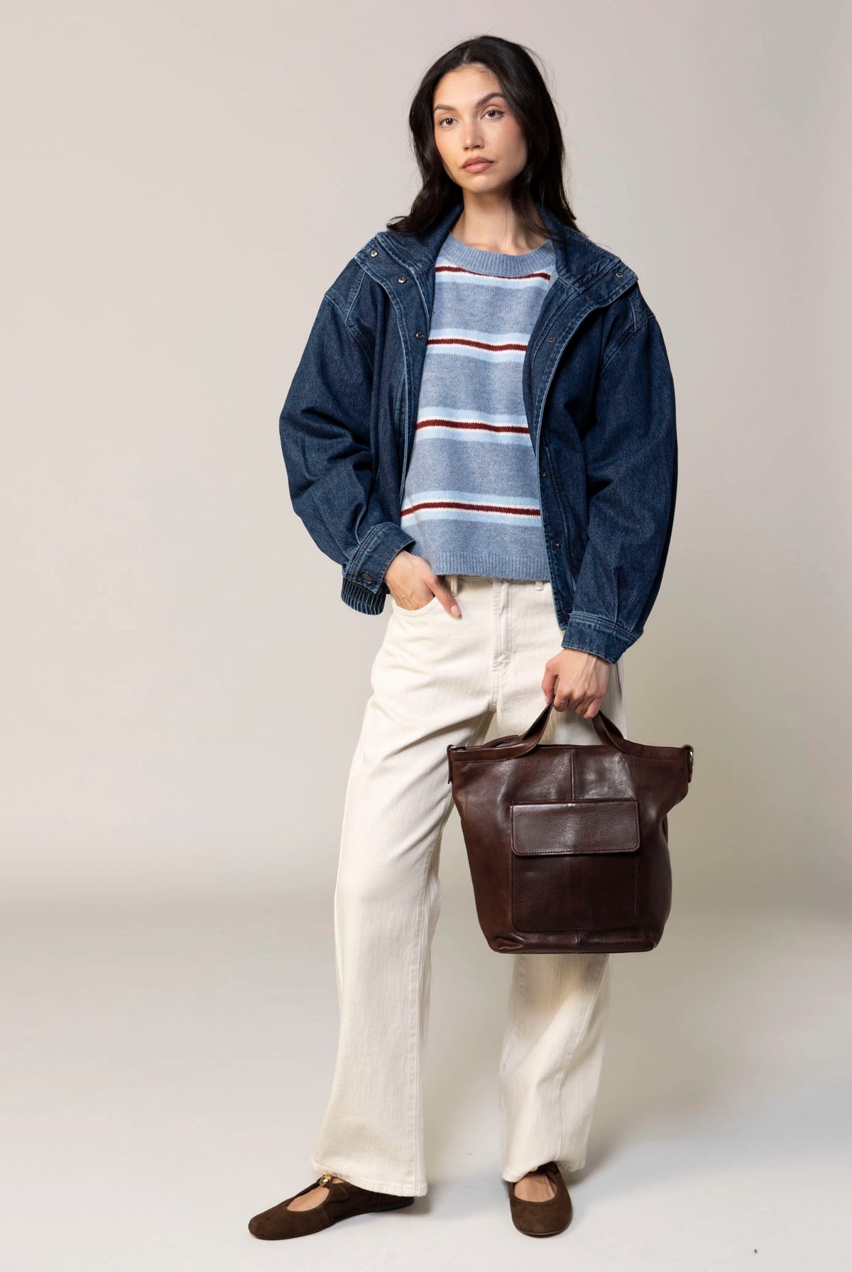 swatch_Dark Brown latico bianca leather crossbody bag
