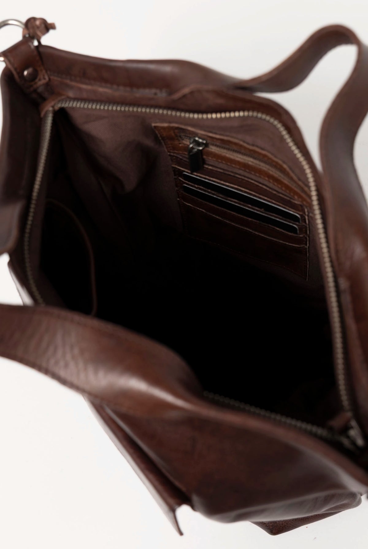 swatch_Dark Brown latico bianca leather crossbody bag