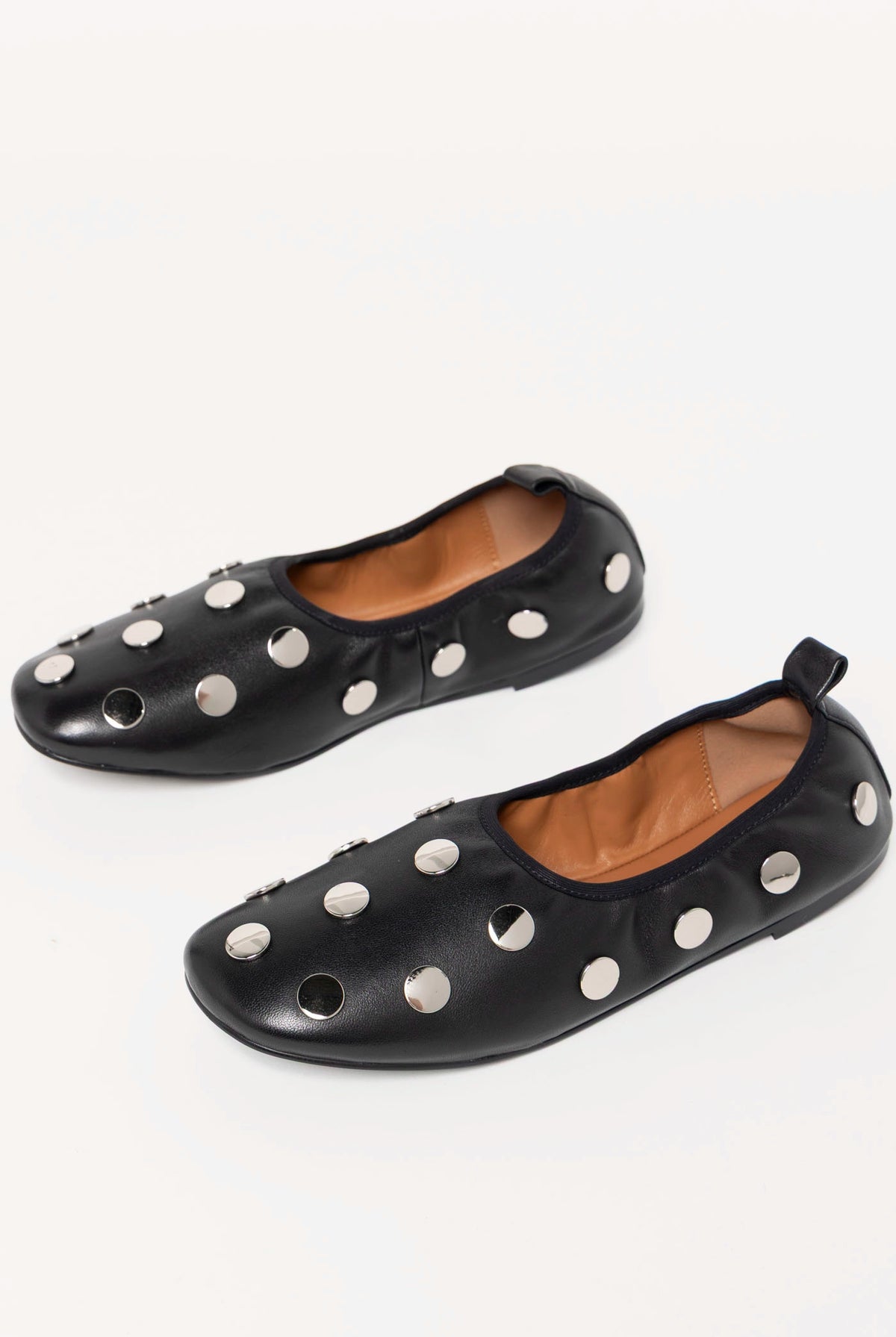 swatch_Black Leather angel alarcon felicia studded flat