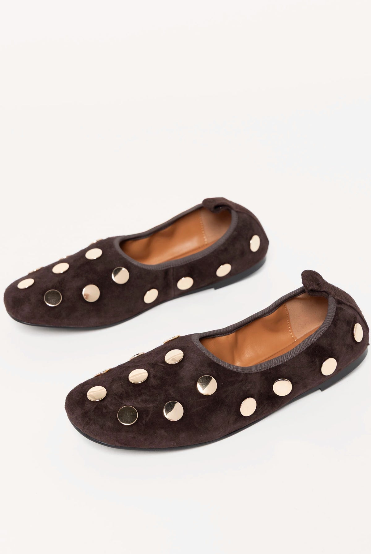swatch_Chocolate Suede angel alarcon felicia studded flat
