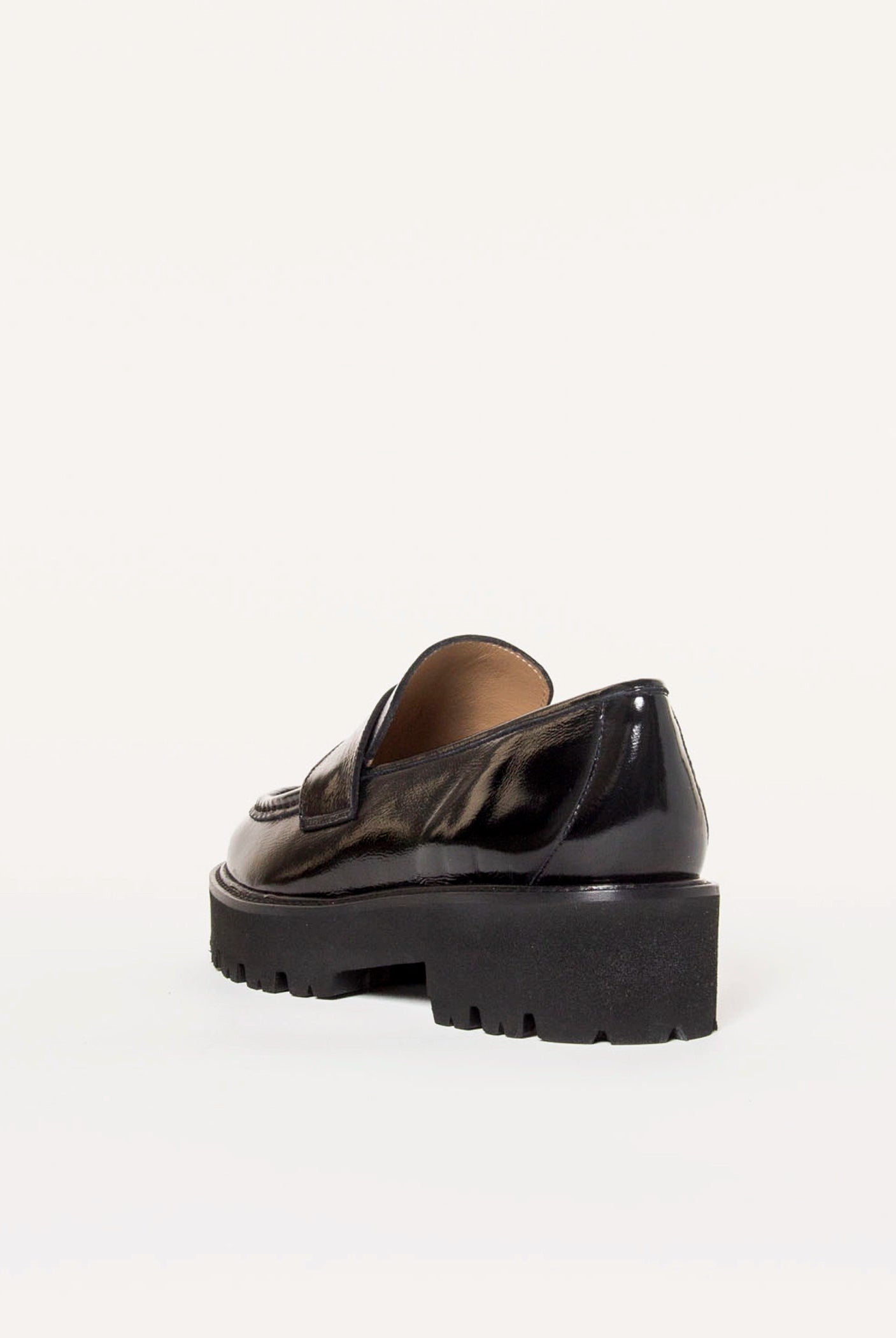 swatch_Black Patent lug sole loafer shoes